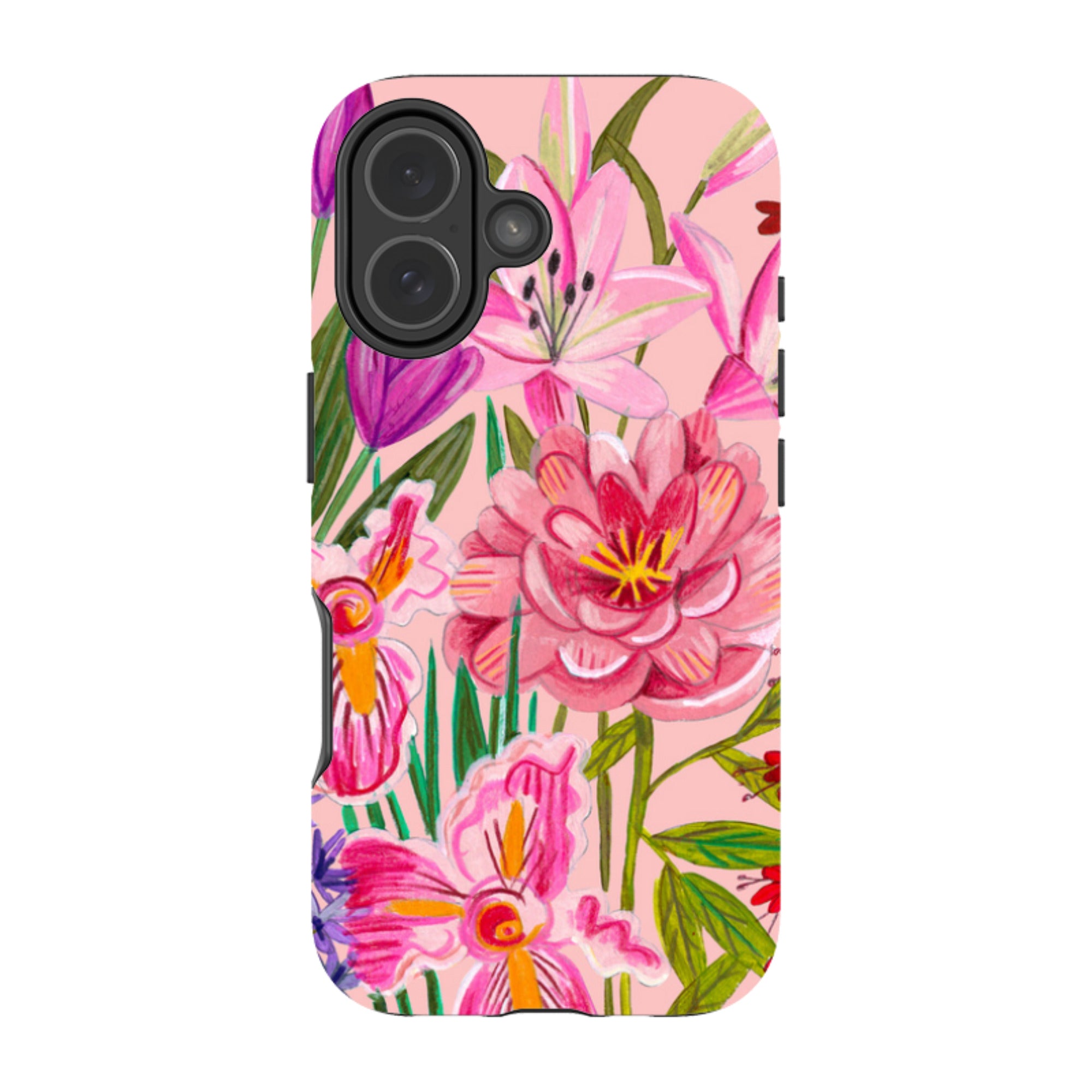 iPhone MagSafe Tough Case -  Pink Floral By Caroline Bonne Muller