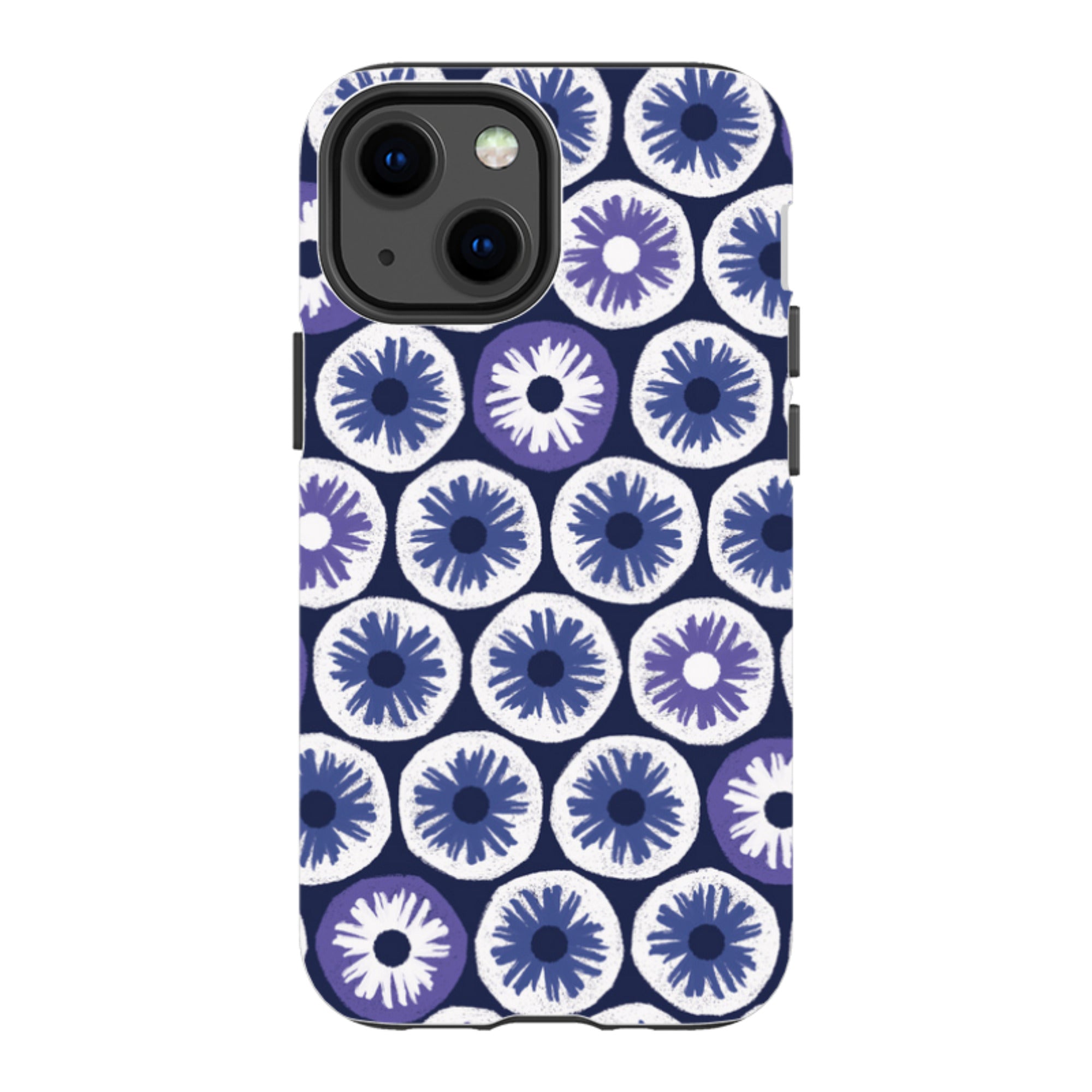 iPhone Tough Case - Penny Flowers Blue By Ali Brookes