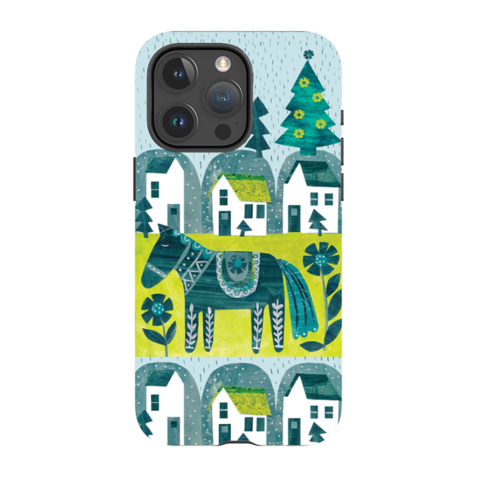 iPhone Tough Case - Winter Dala Horse By Tracey English