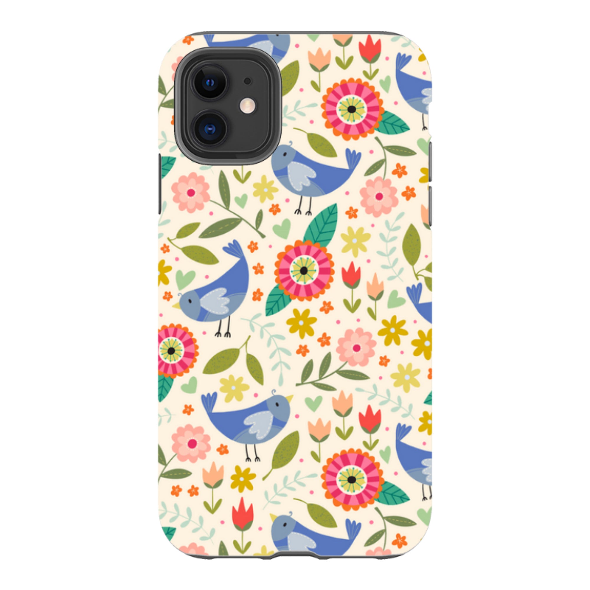 iPhone Tough Case - Bird Pattern I By Suzy Taylor