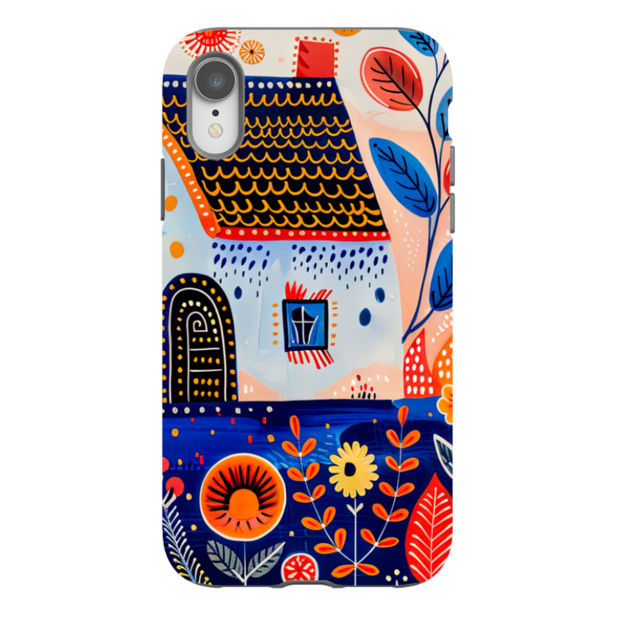 iPhone Case - Folk Art House VIII