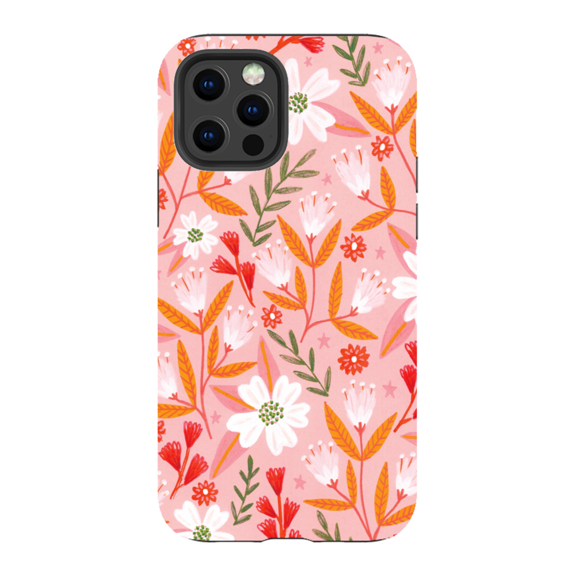 iPhone Tough Case - Pink And Orange Florals By Lee Foster Wilson