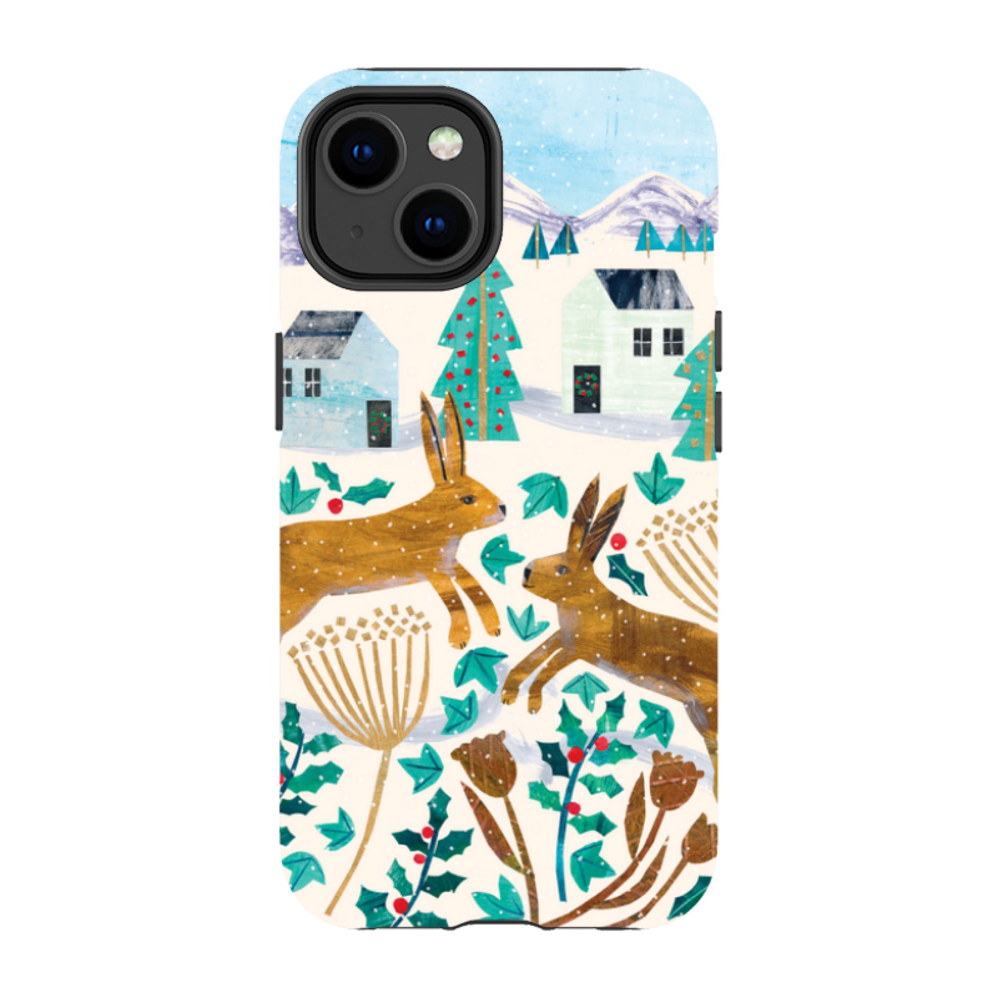 iPhone Tough Case - Xmas Hare By Tracey English