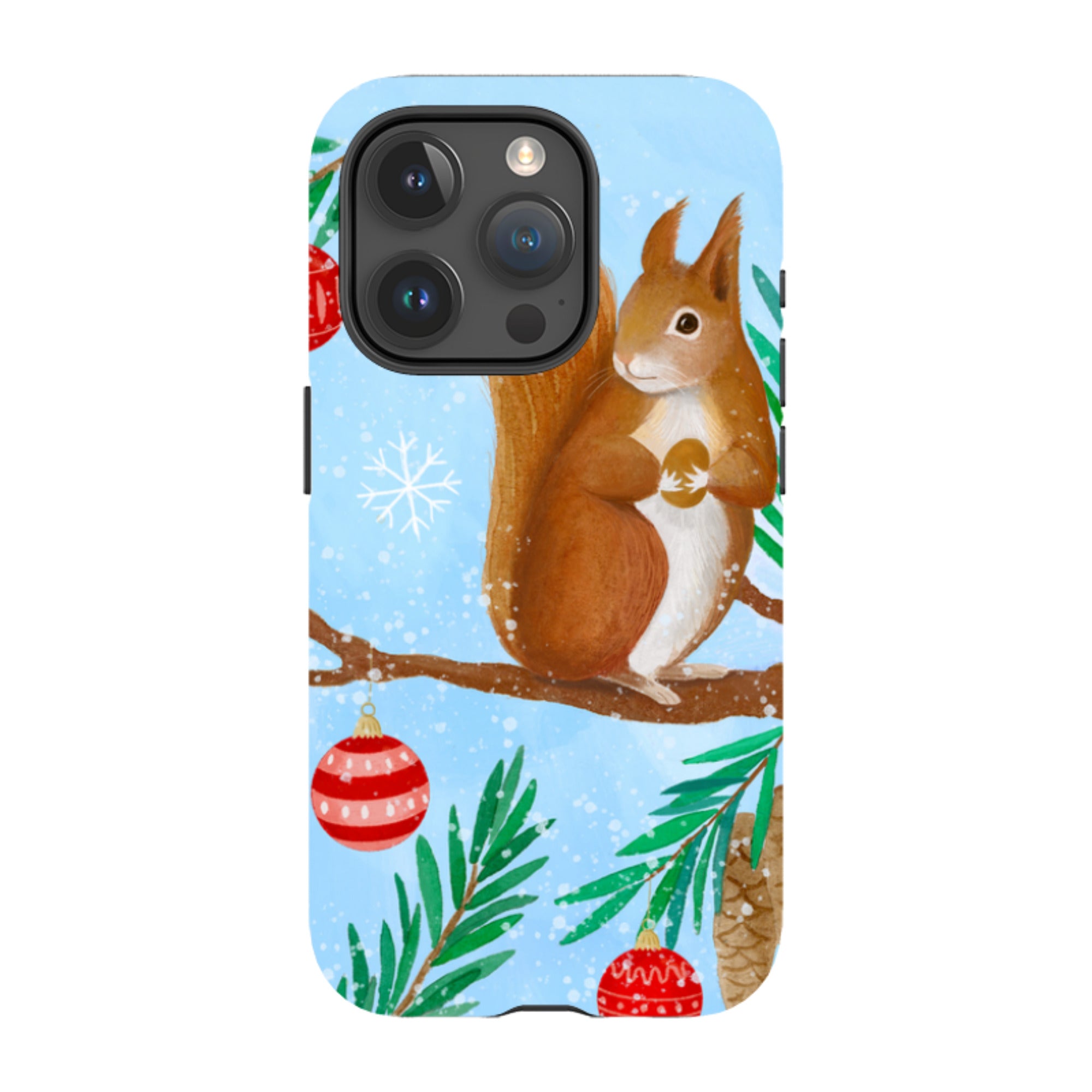 iPhone Tough Case - Winter Squirrel By Bex Parkin