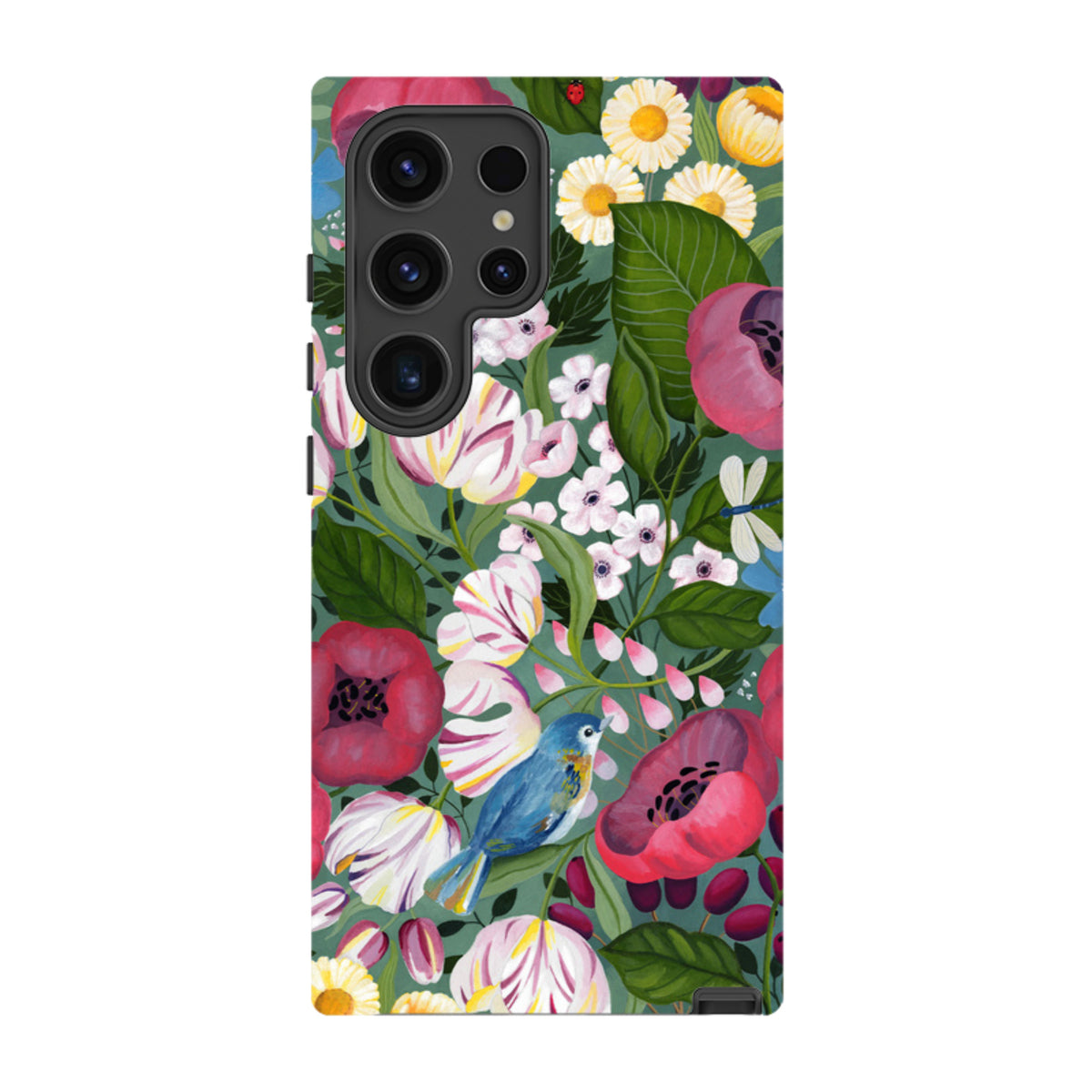 Samsung Tough Case - Bluebird Flowers By Bex Parkin