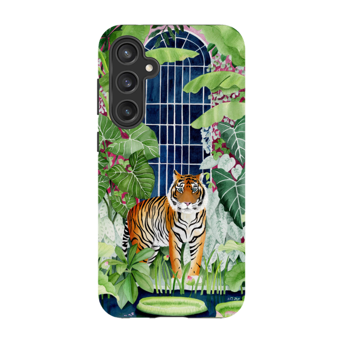 Samsung Tough Case - Green House Tiger By Bex Parkin