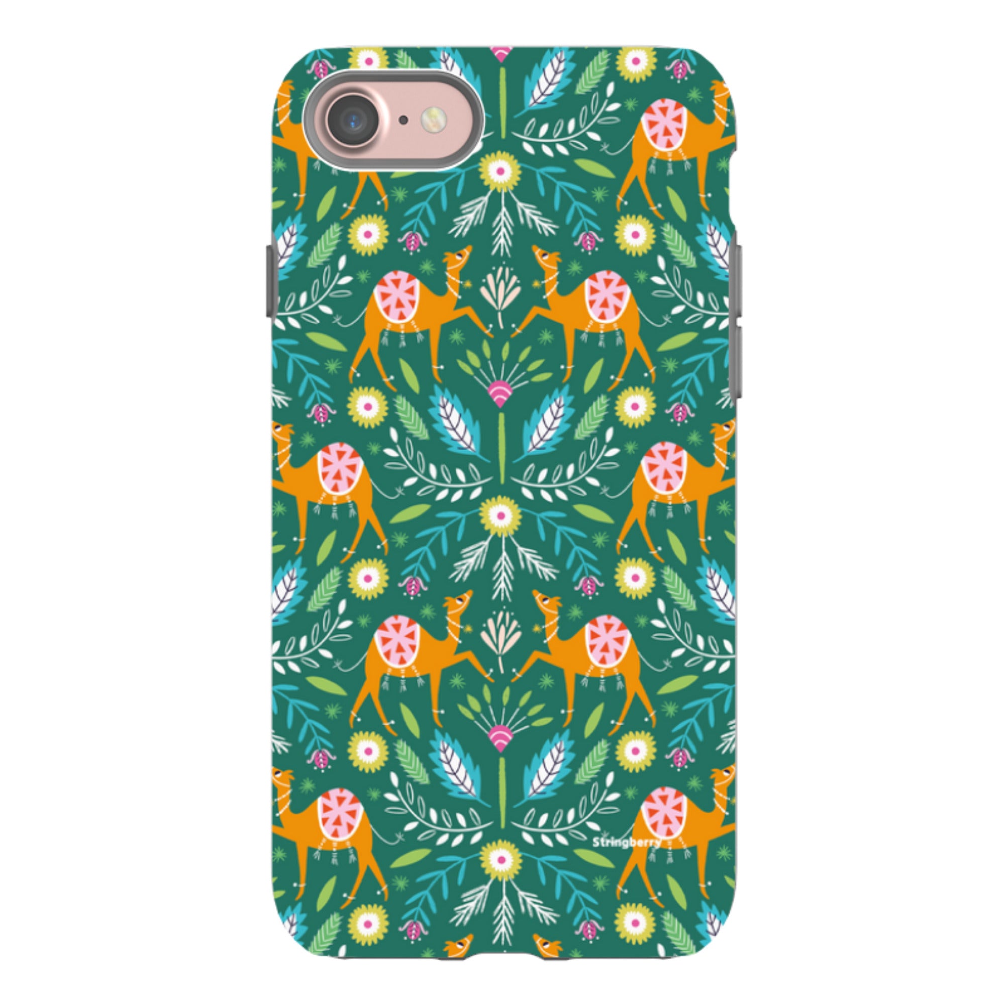 iPhone Tough Case - Camel Damask By Ali Brookes