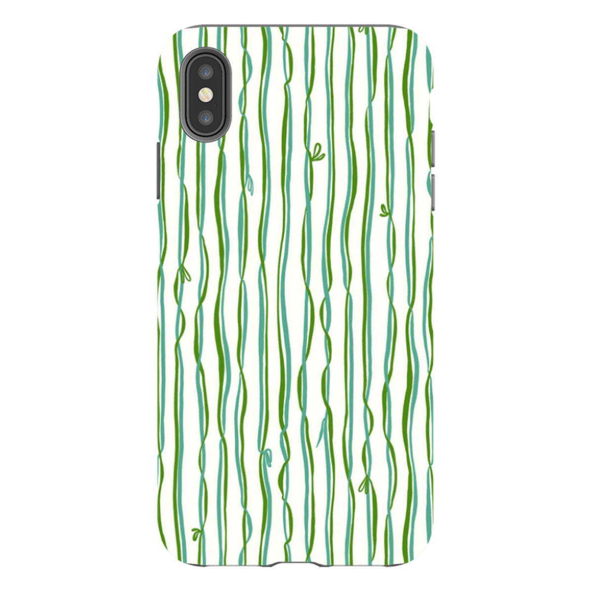 iPhone Tough Case - Ribbons blue and green By Katherine Quinn