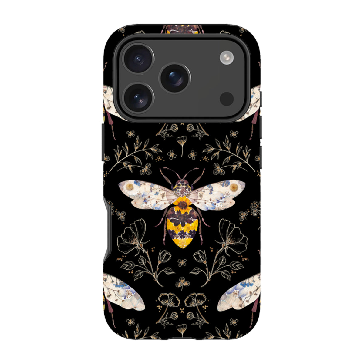 iPhone Tough Case - Midnight Bumble Bee By Helen Ahpornsiri