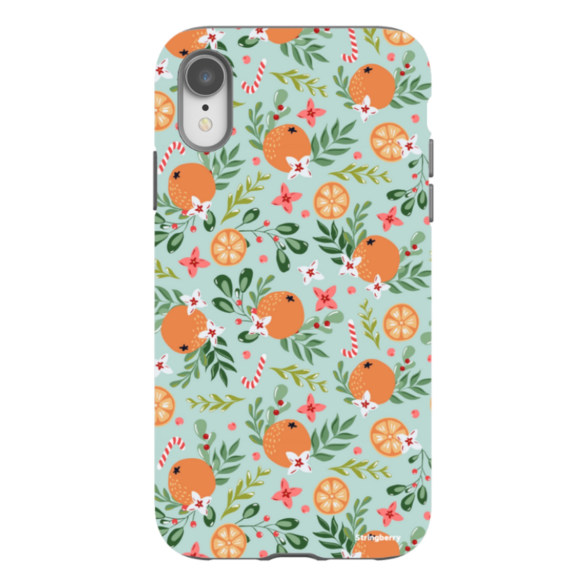 iPhone Tough Case - Oranges and Candy Canes