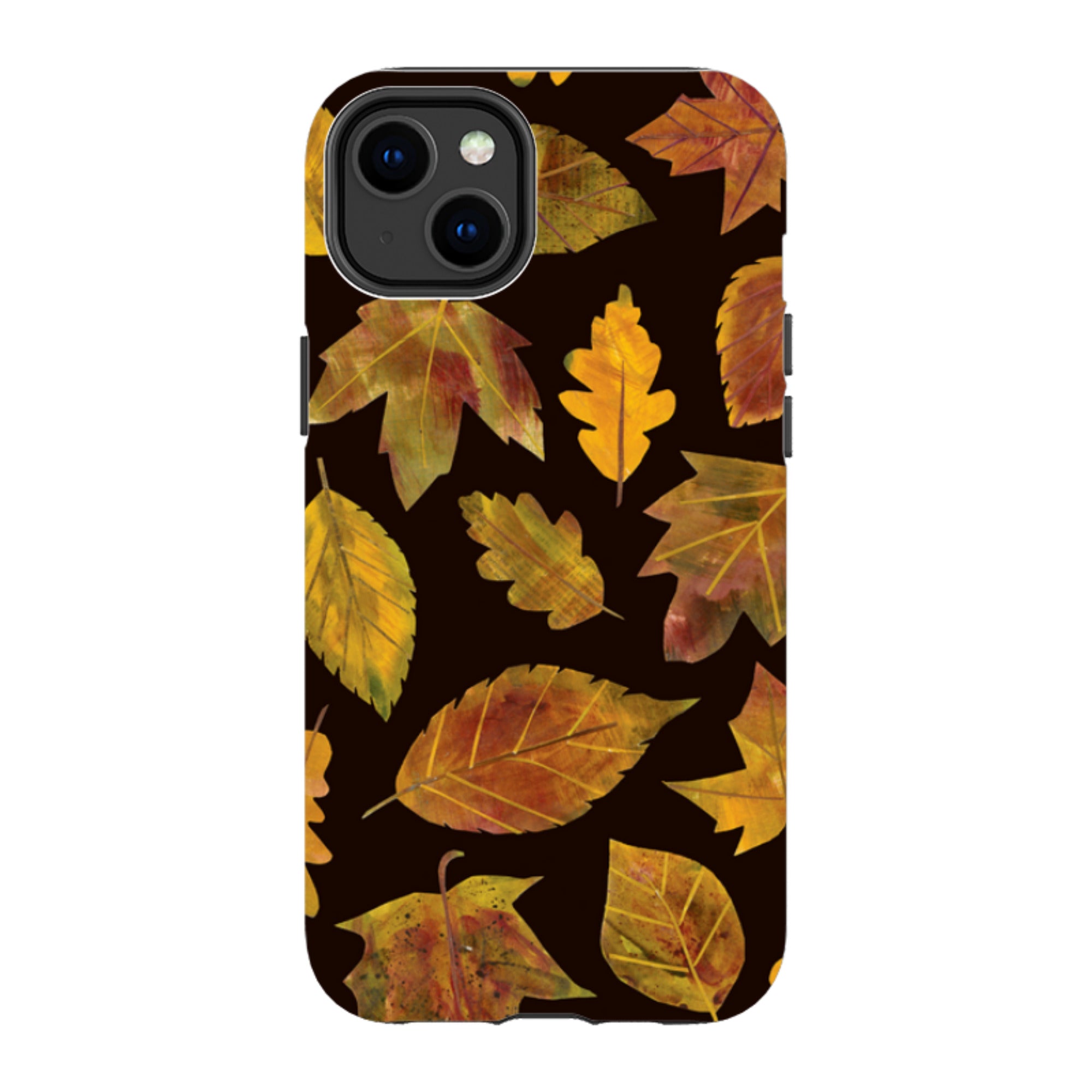 iPhone Tough Case - Autumn Textured Leaves By Tracey English