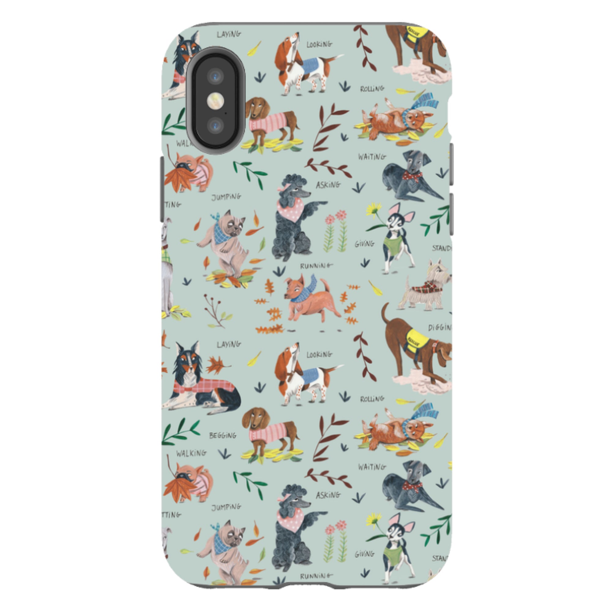 iPhone Tough Case - Dog Pattern II By Caroline Bonne Muller