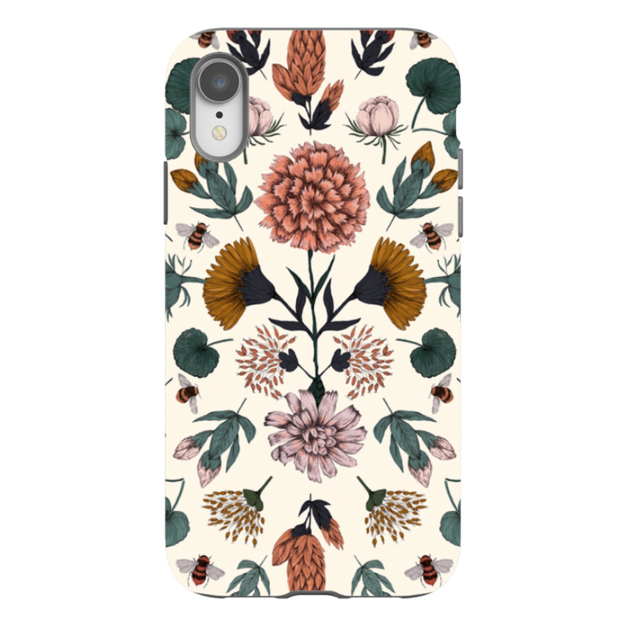 iPhone Tough Case - Floral Bees By Jade Mosinski