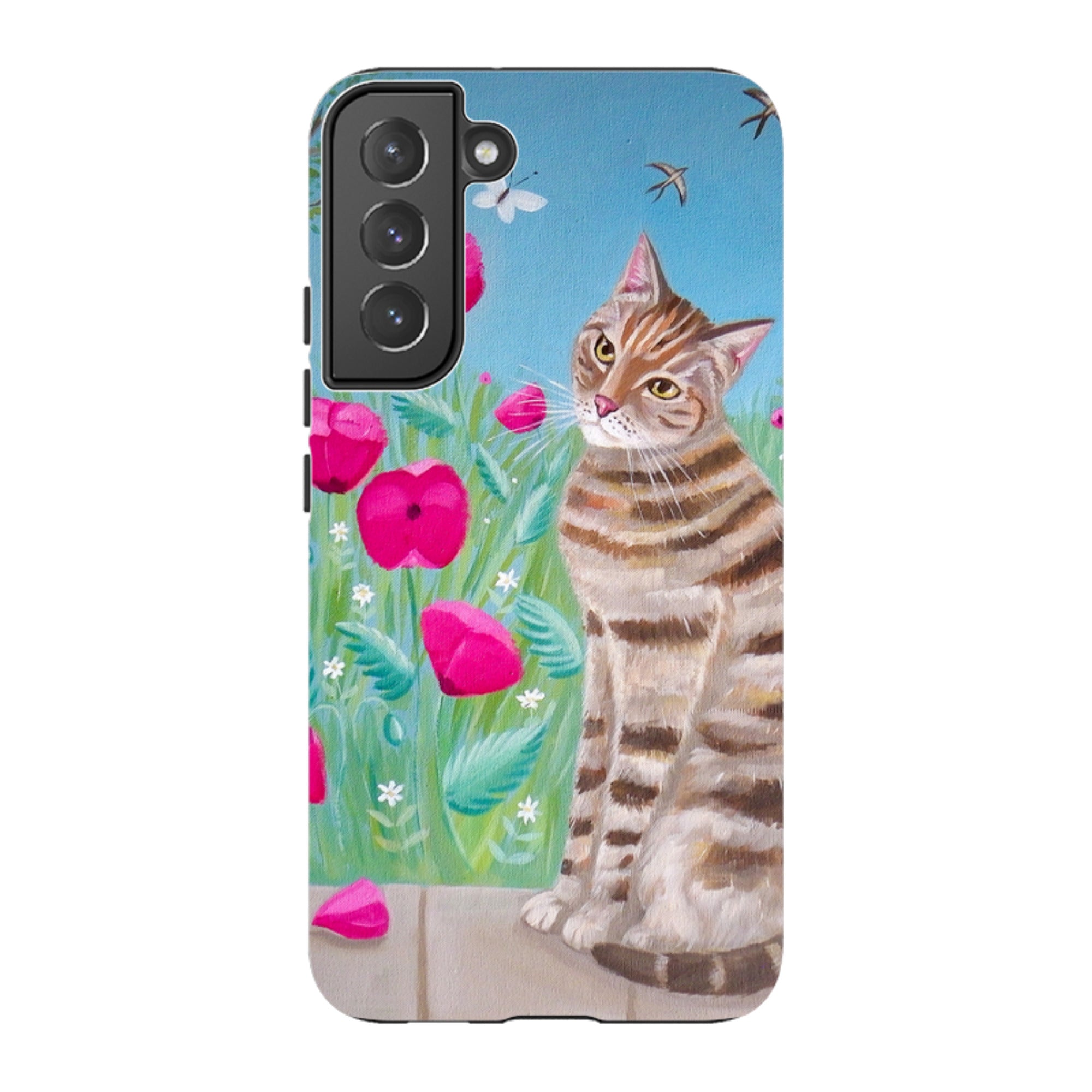 Samsung Tough Case - Cat Floral By Mary Stubberfield