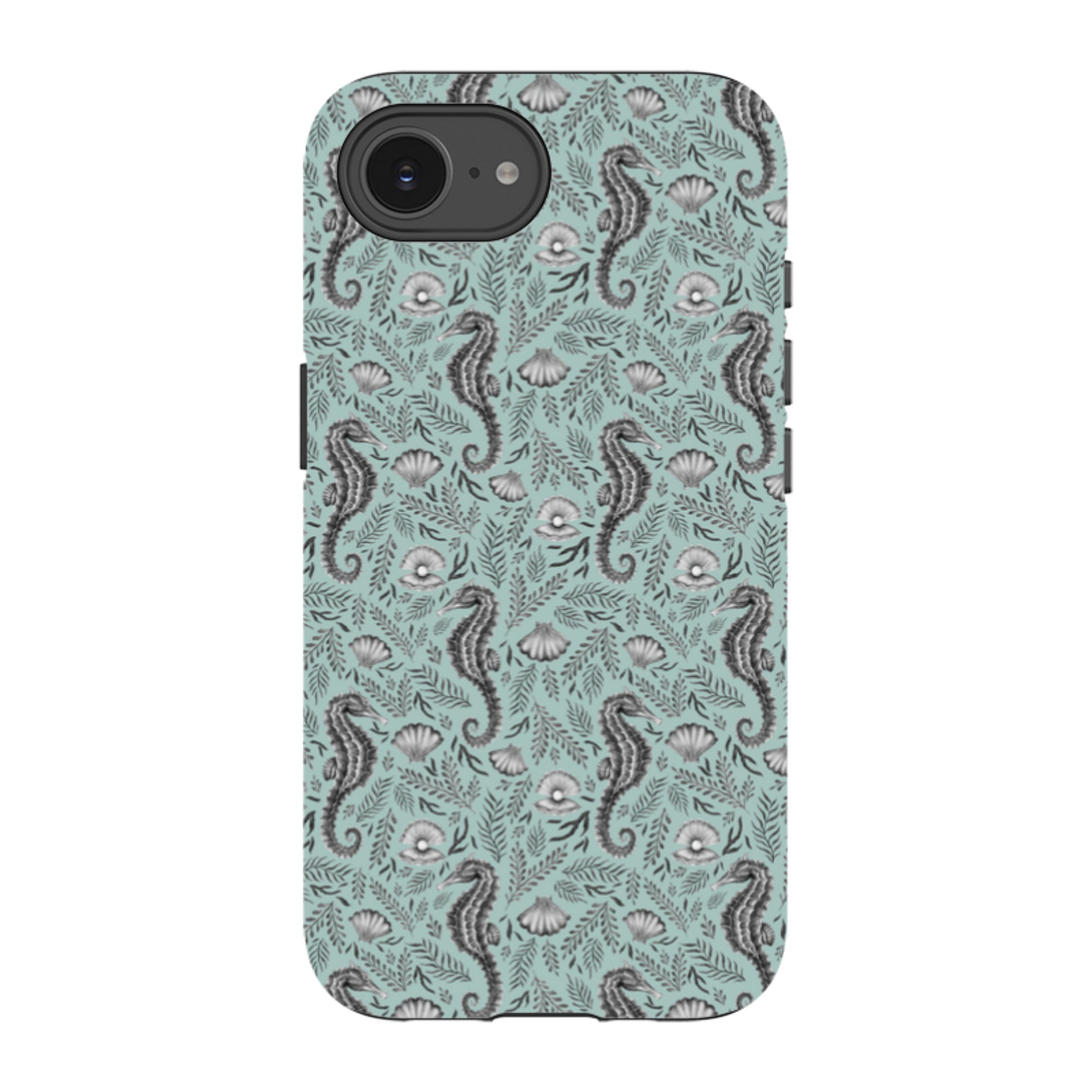 iPhone Tough Case - Seahorse Seafoam By Catherine Rowe