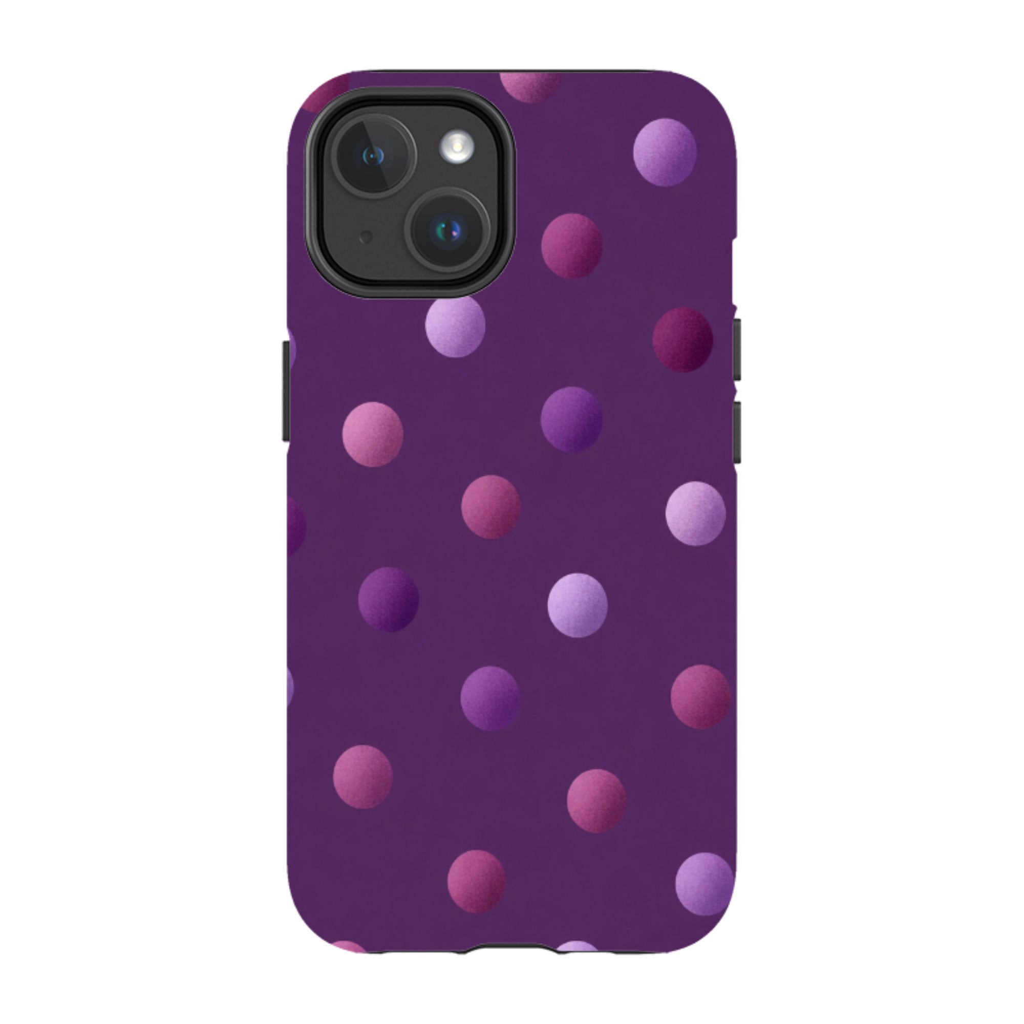 iPhone MagSafe Tough Case - Purple Polka Dot
