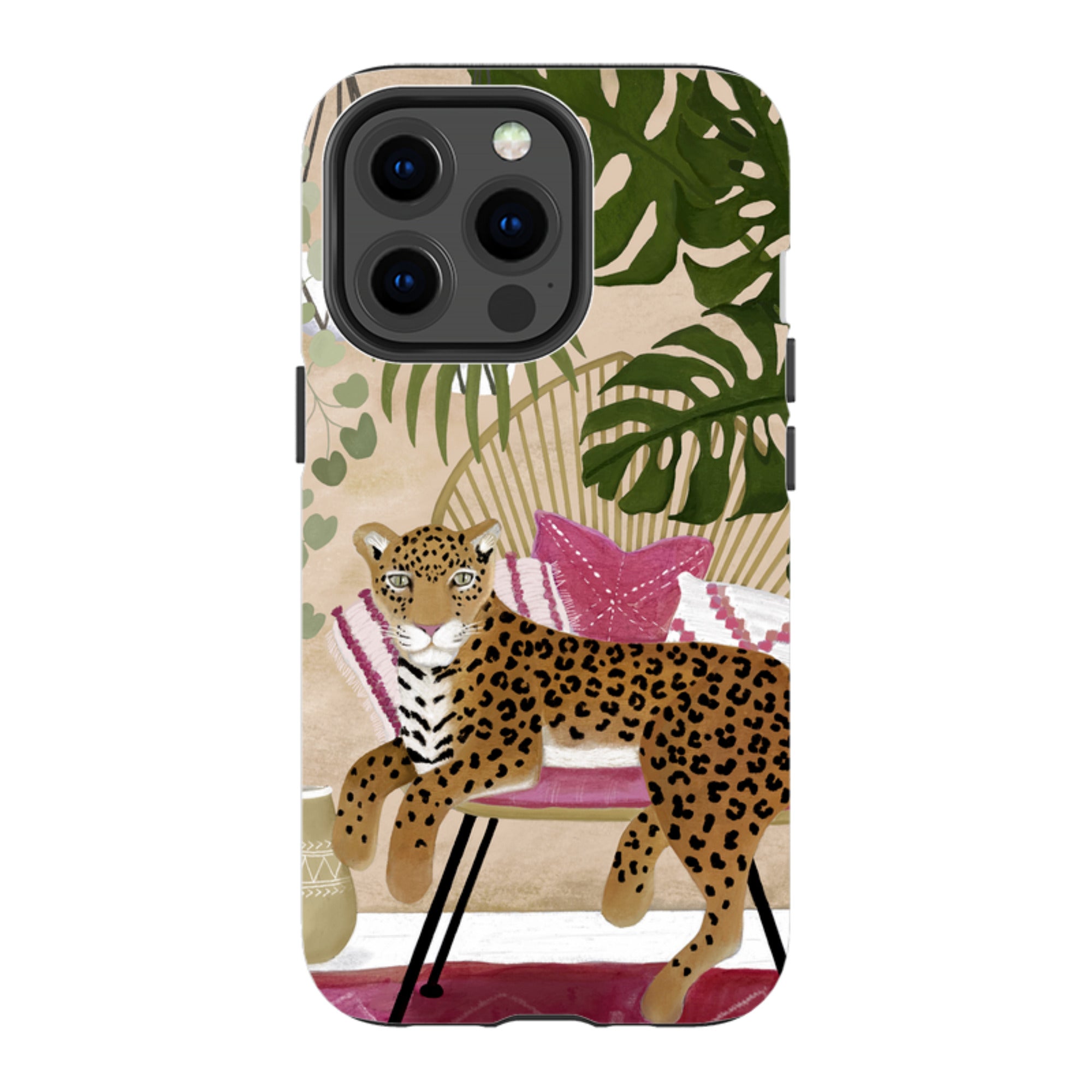 iPhone Tough Case - Boho Leopard Cream By Bex Parkin