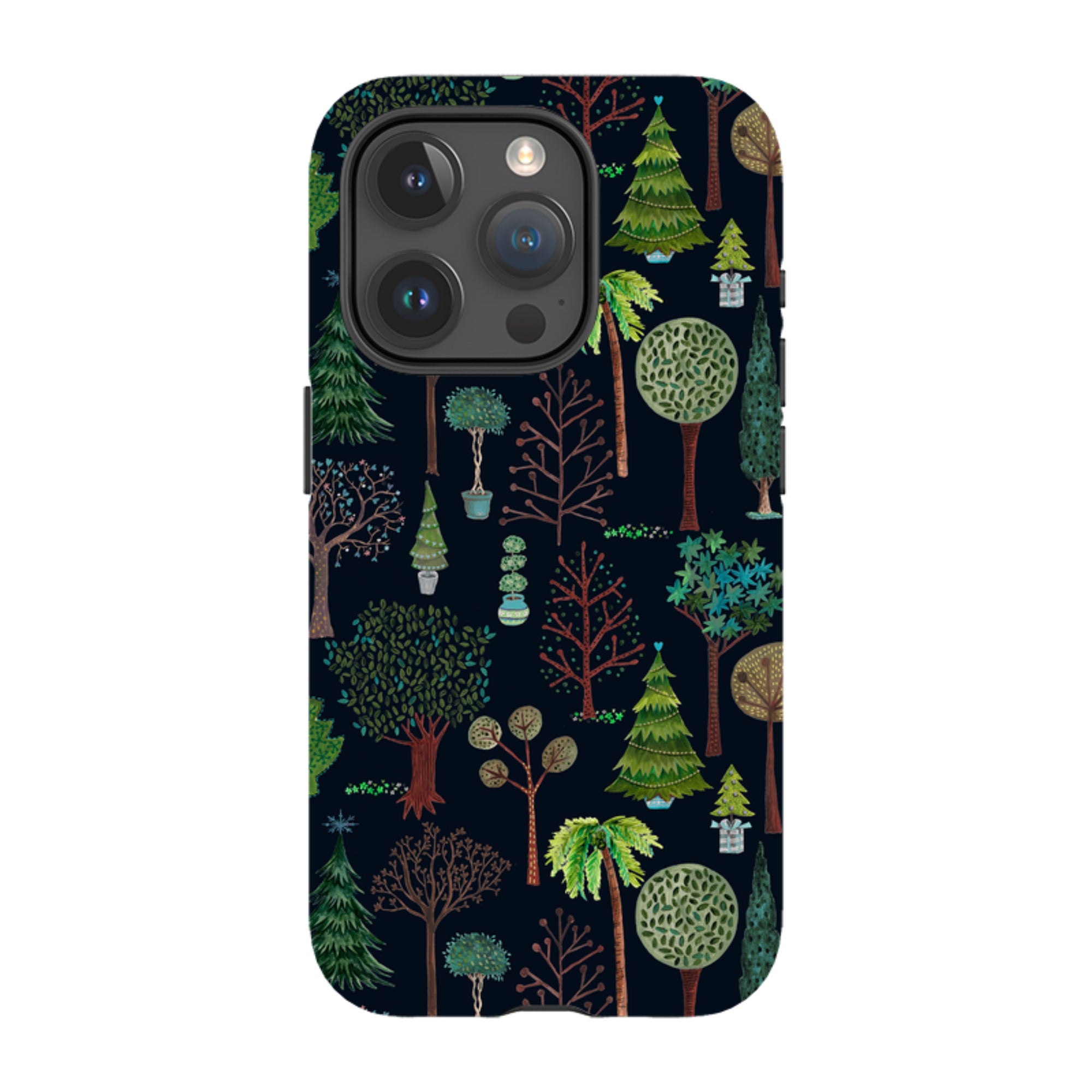 iPhone Tough Case - Xmas Trees Dark By Caroline Bonne Muller
