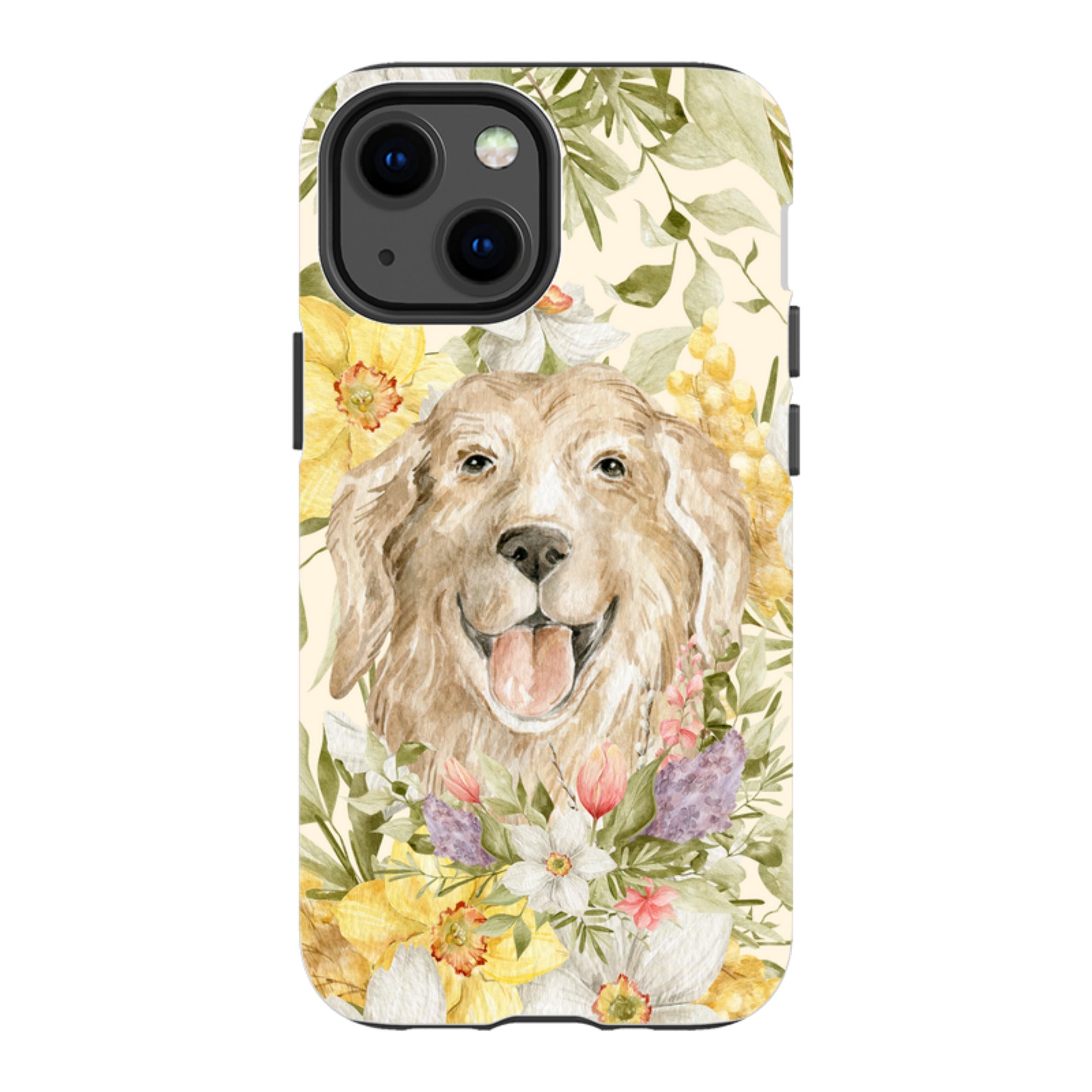 iPhone Tough Case - Floral Dog