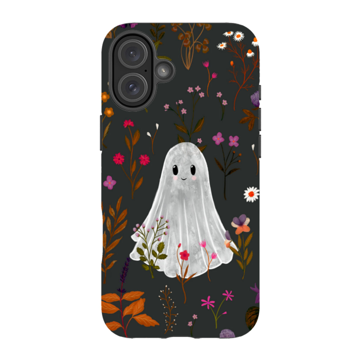 iPhone Tough Case - Ghost in the Garden - Charcoal Multi By Katherine Quinn