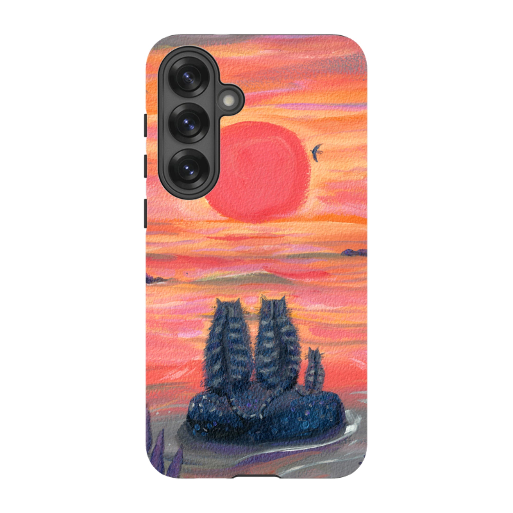 Samsung Tough Case - Sunset Cats By Mary Stubberfield
