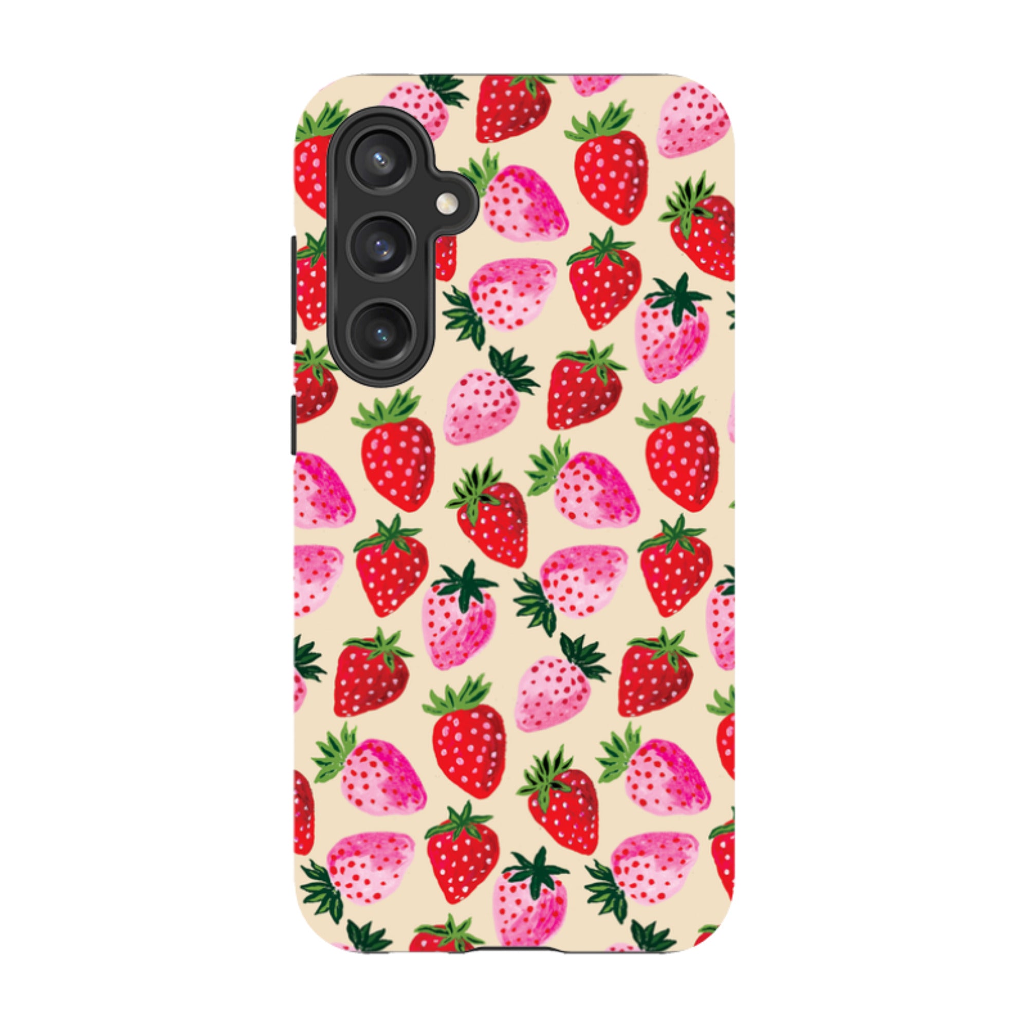 Samsung Tough  Case - Strawberry Scatter Cream By Emma Frances Grant