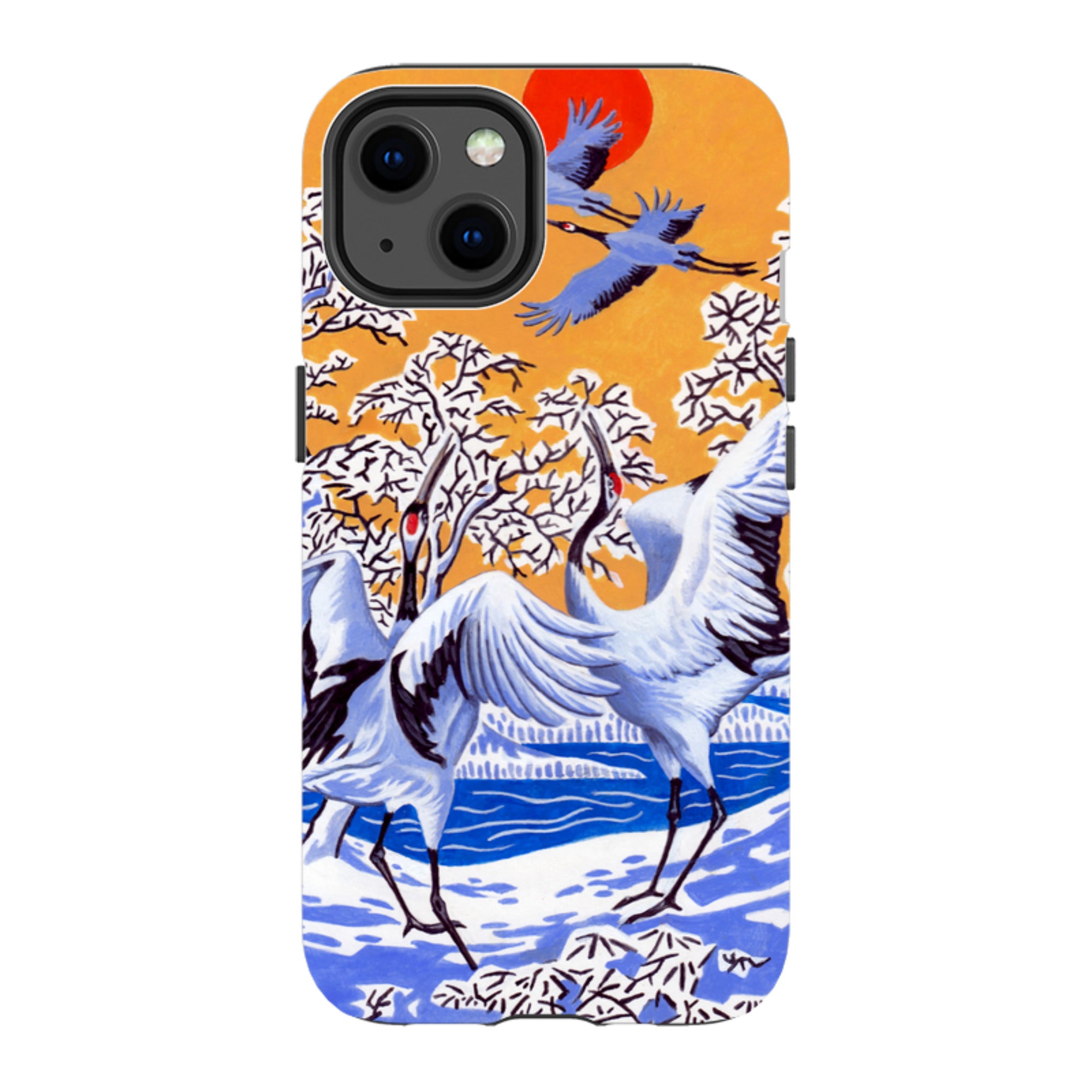 iPhone Tough Case - Japanese Cranes By Philip Hood