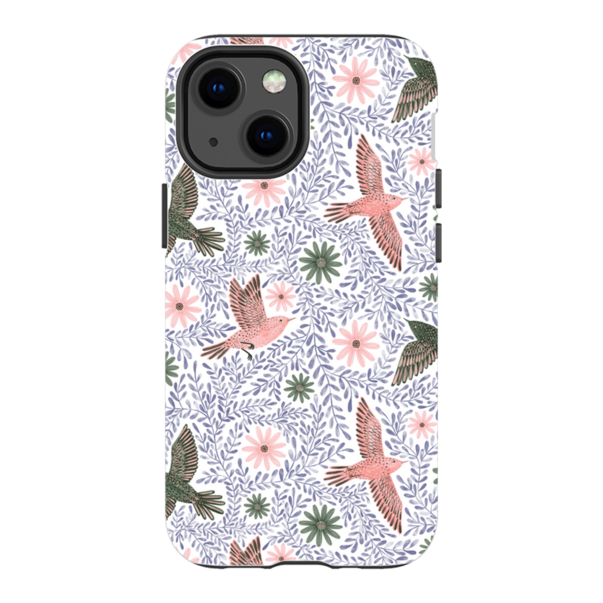 iPhone Tough Case - Bird Pattern Blue By Lee Foster Wilson