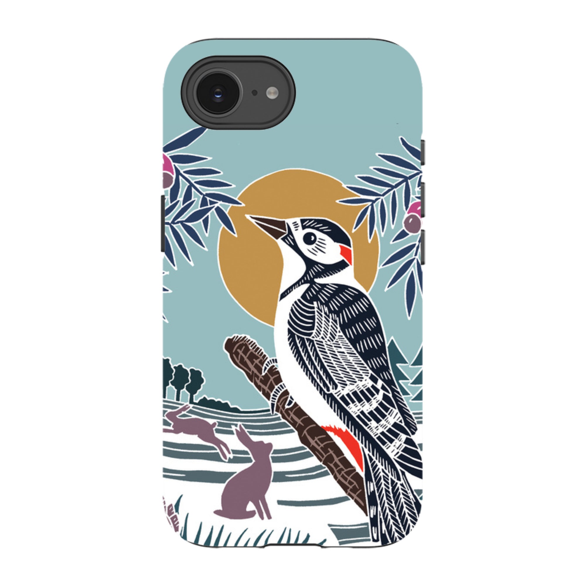 iPhone Tough Case - Woodpecker Brown By Kate Heiss