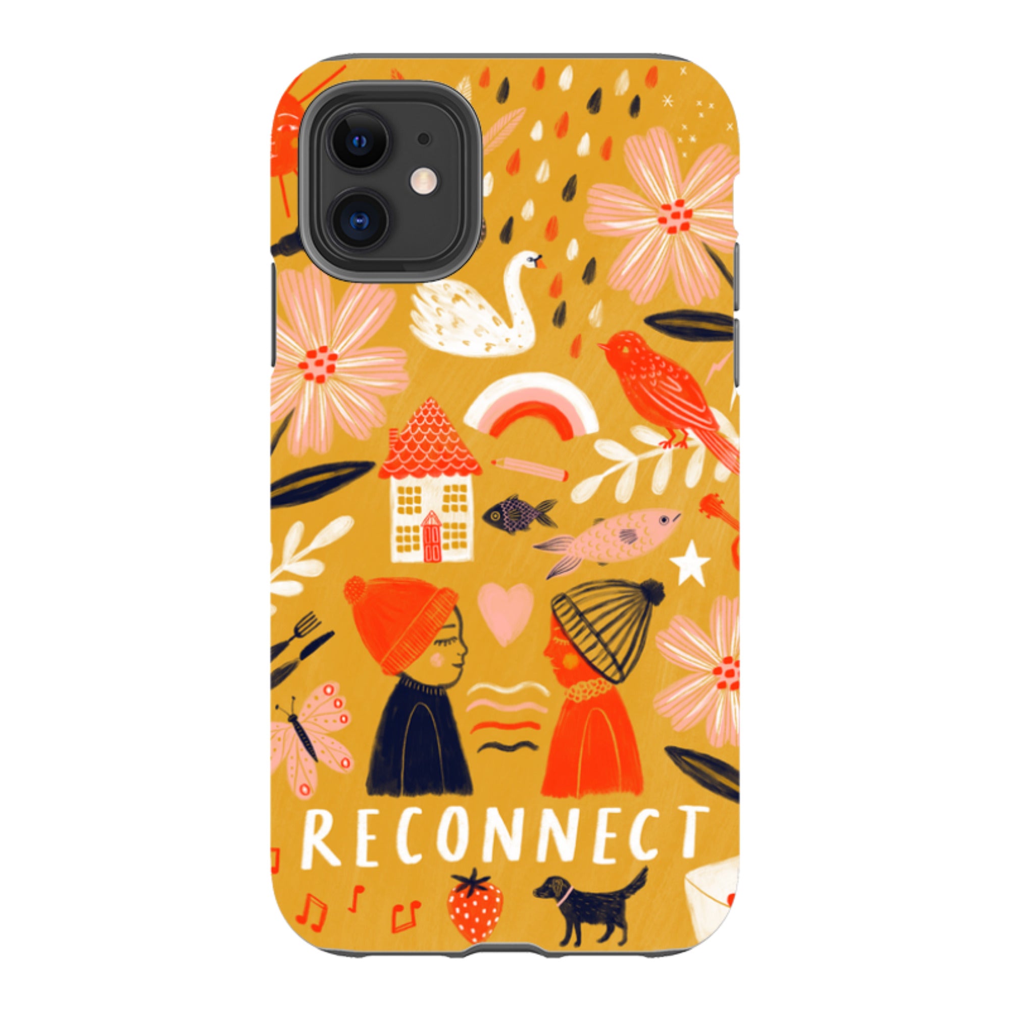iPhone Tough Case - Reconnect Yellow By Lee Foster Wilson