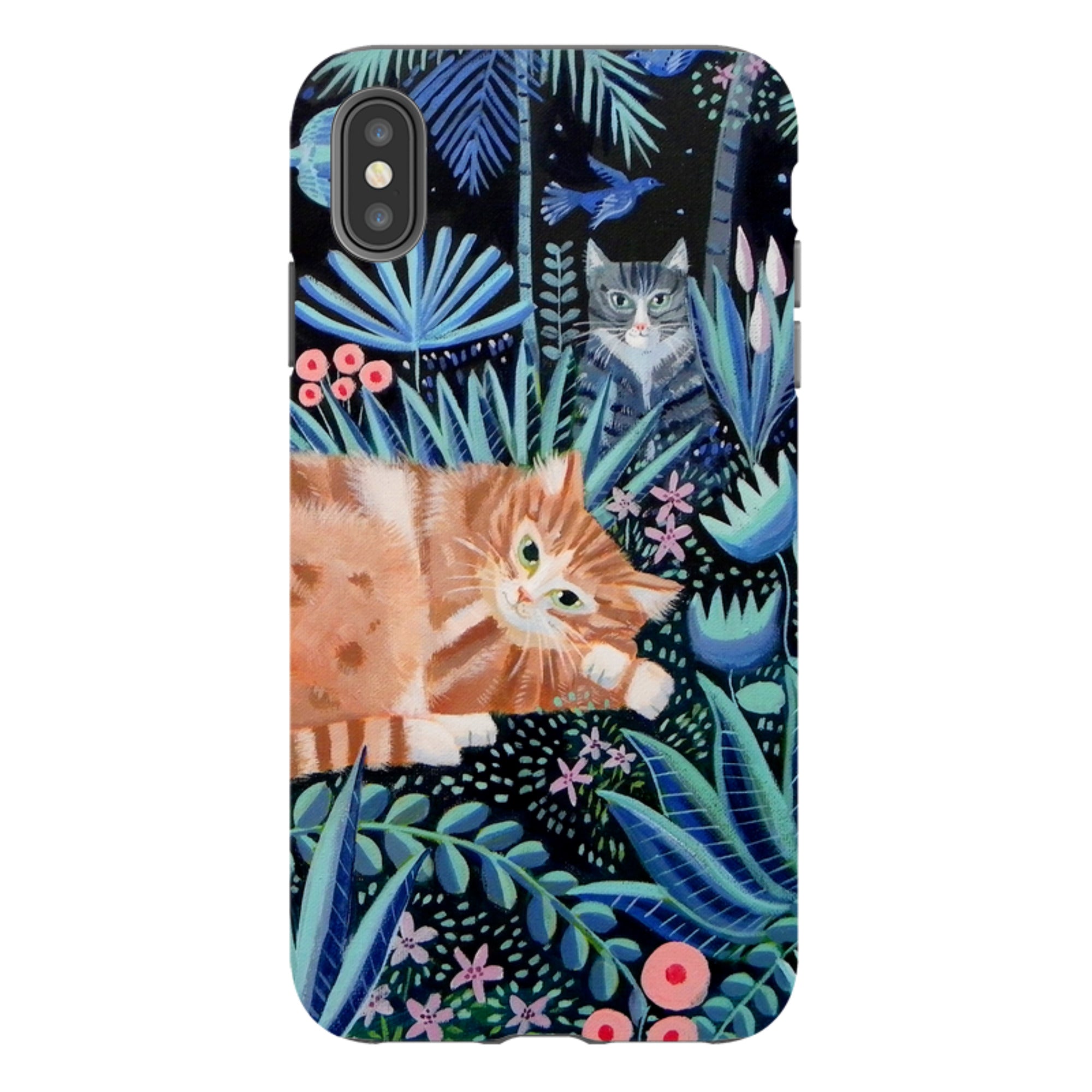 iPhone Tough Case - Night Cats By Mary Stubberfield