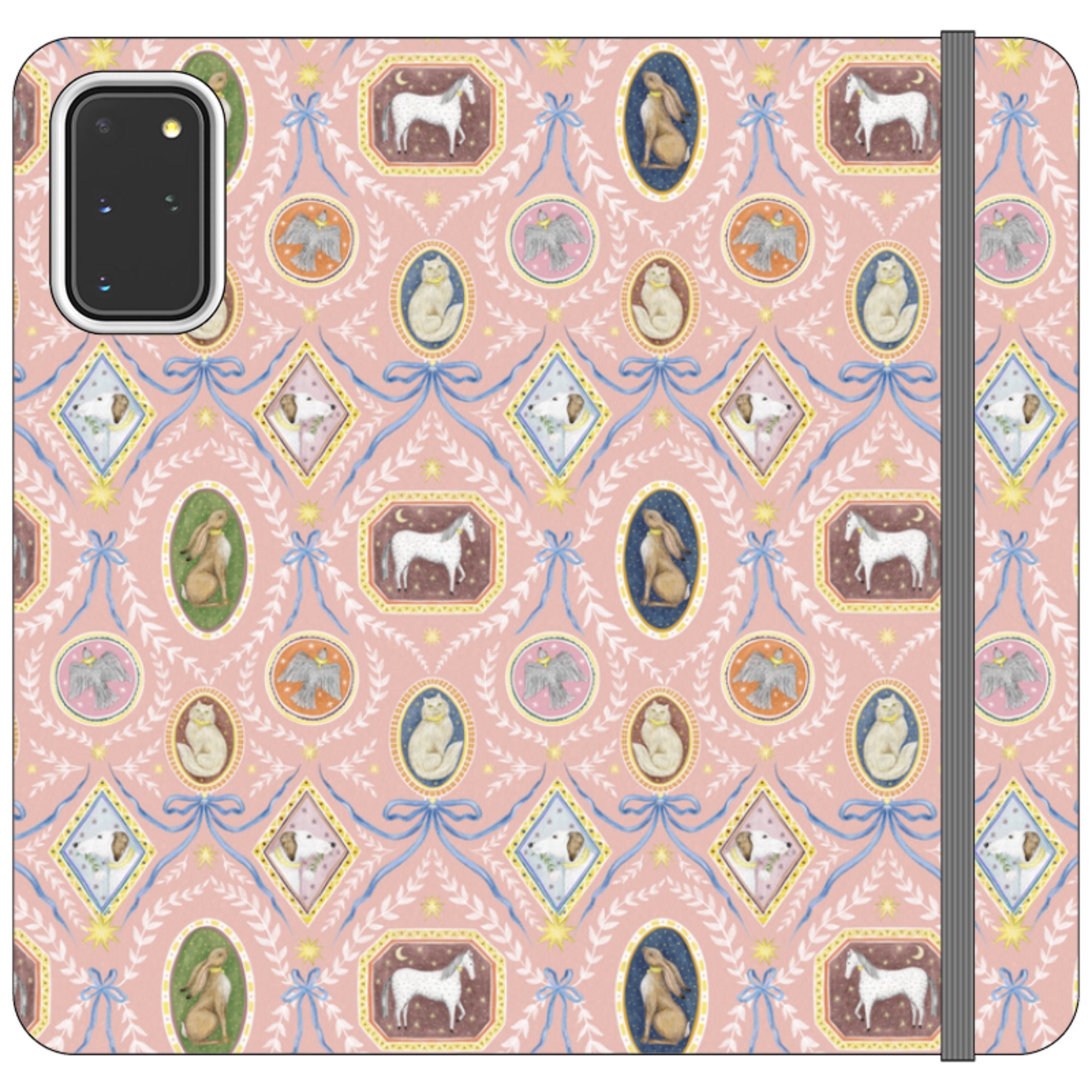 Charleston Peach Pink Wallet Case By Catherine Rowe