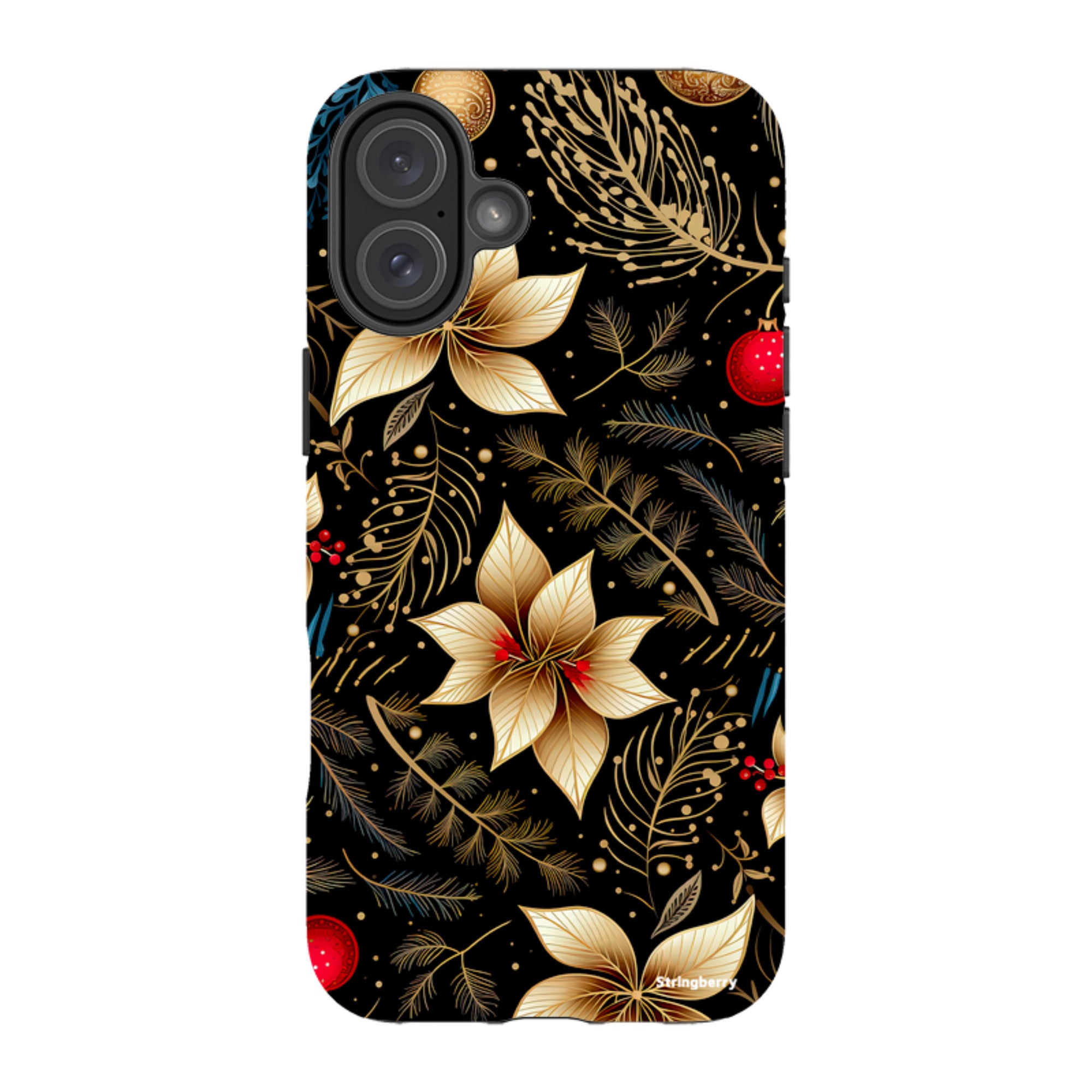iPhone MagSafe Tough Case -  Golden Winter Floral