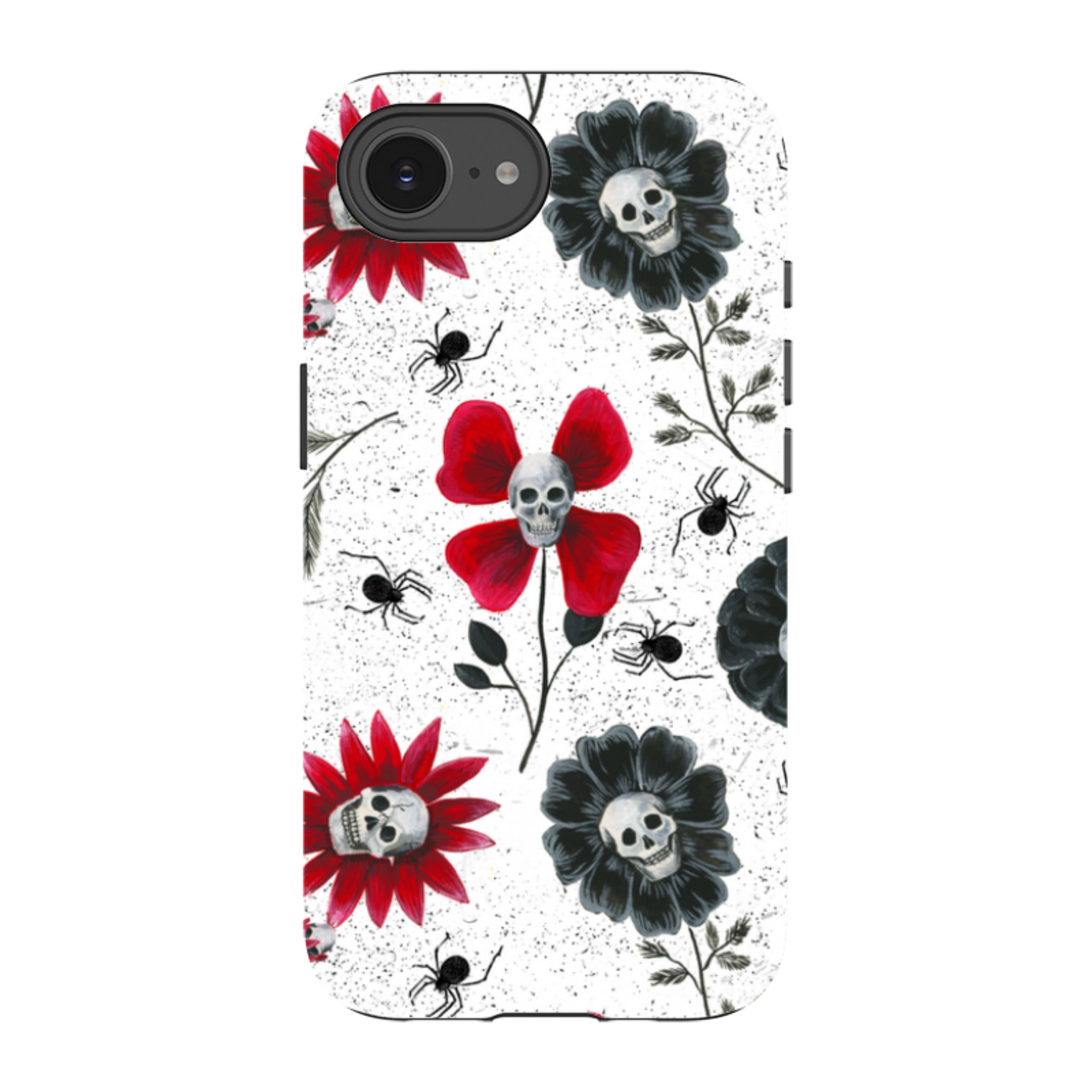 iPhone Tough Case - Skull Flowers By Abby Jacobs