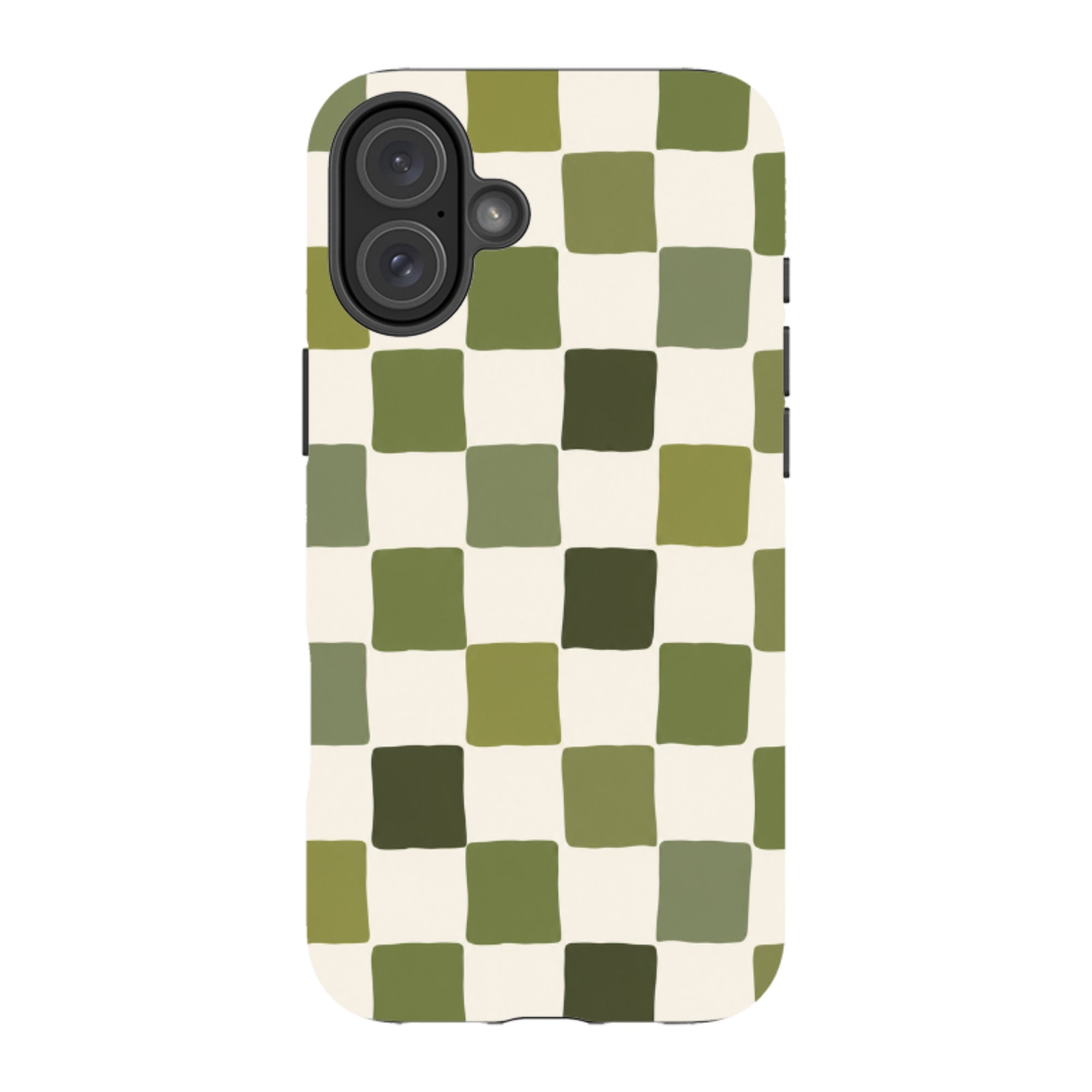 iPhone Tough Case - Green Checkerboard