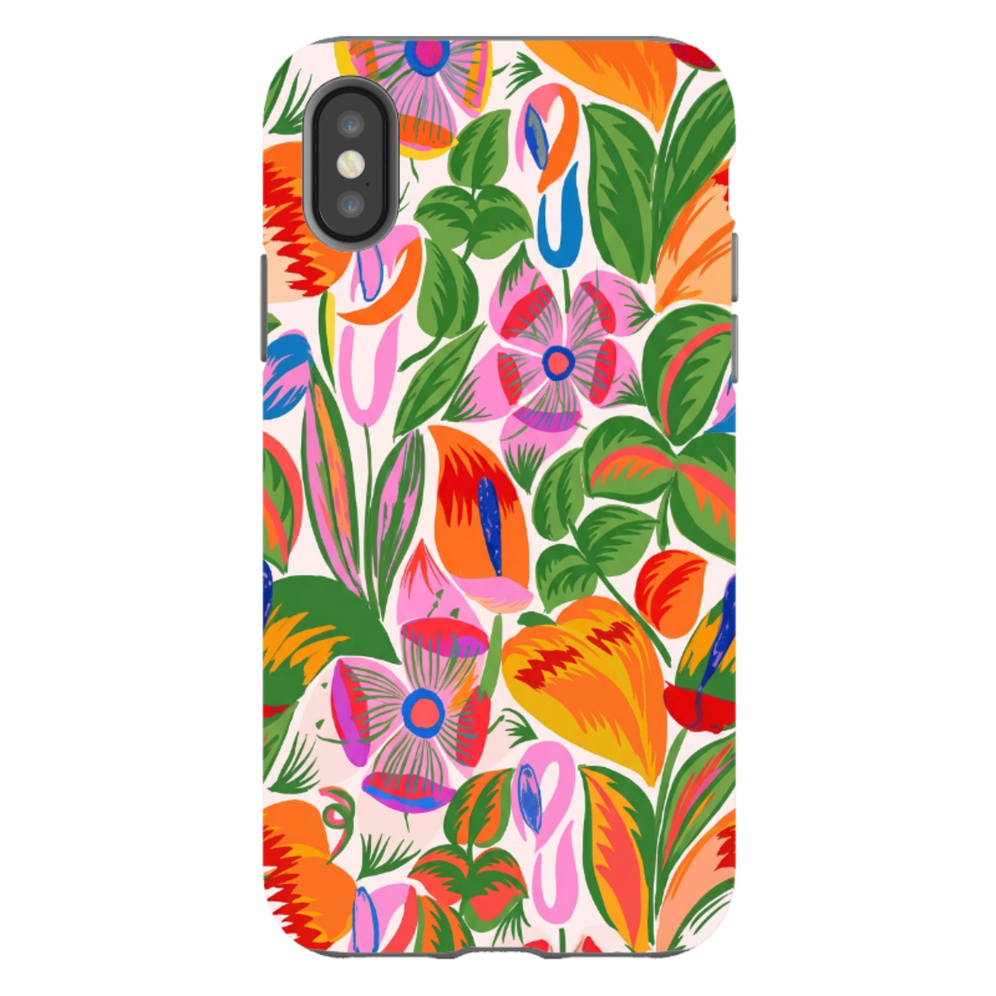 iPhone Tough Case - Vintage Tropical Floral