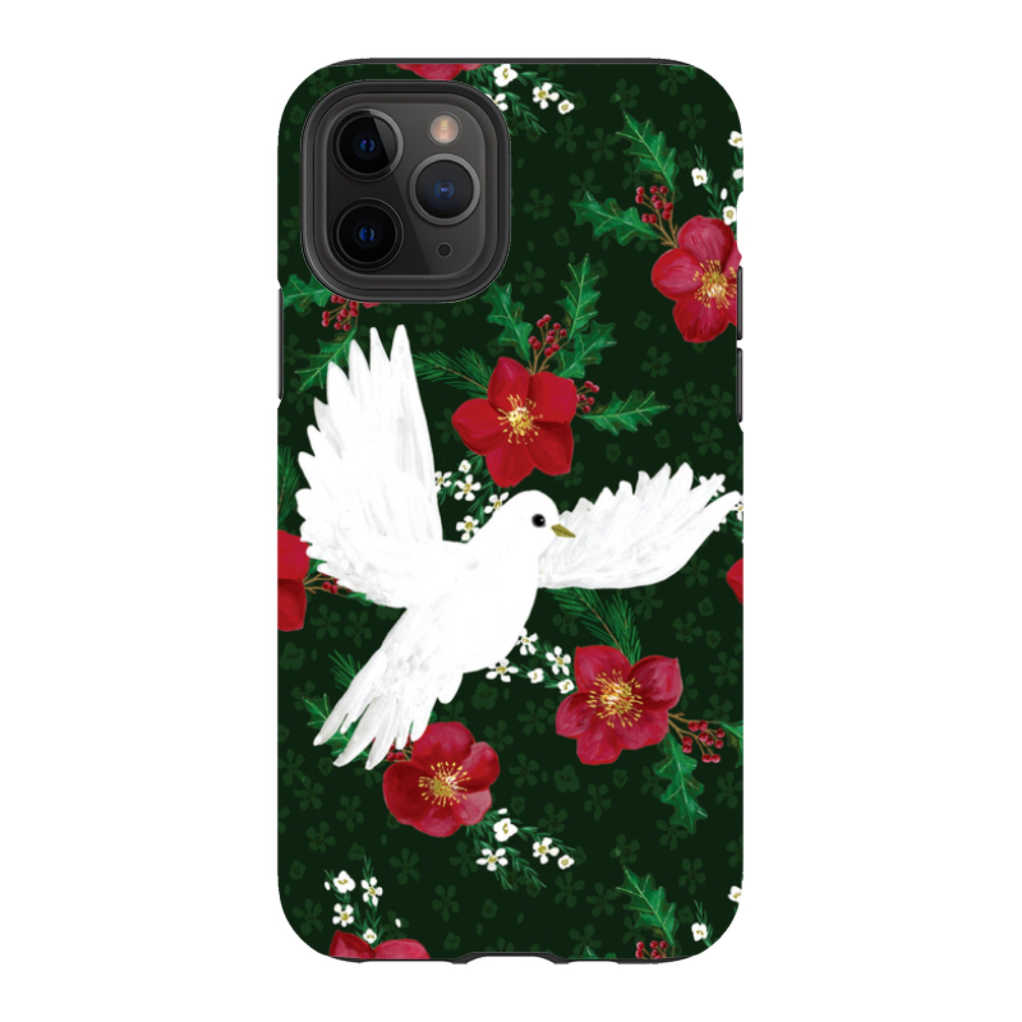 iPhone Tough Case - Dove and Floral By Abby Jacobs