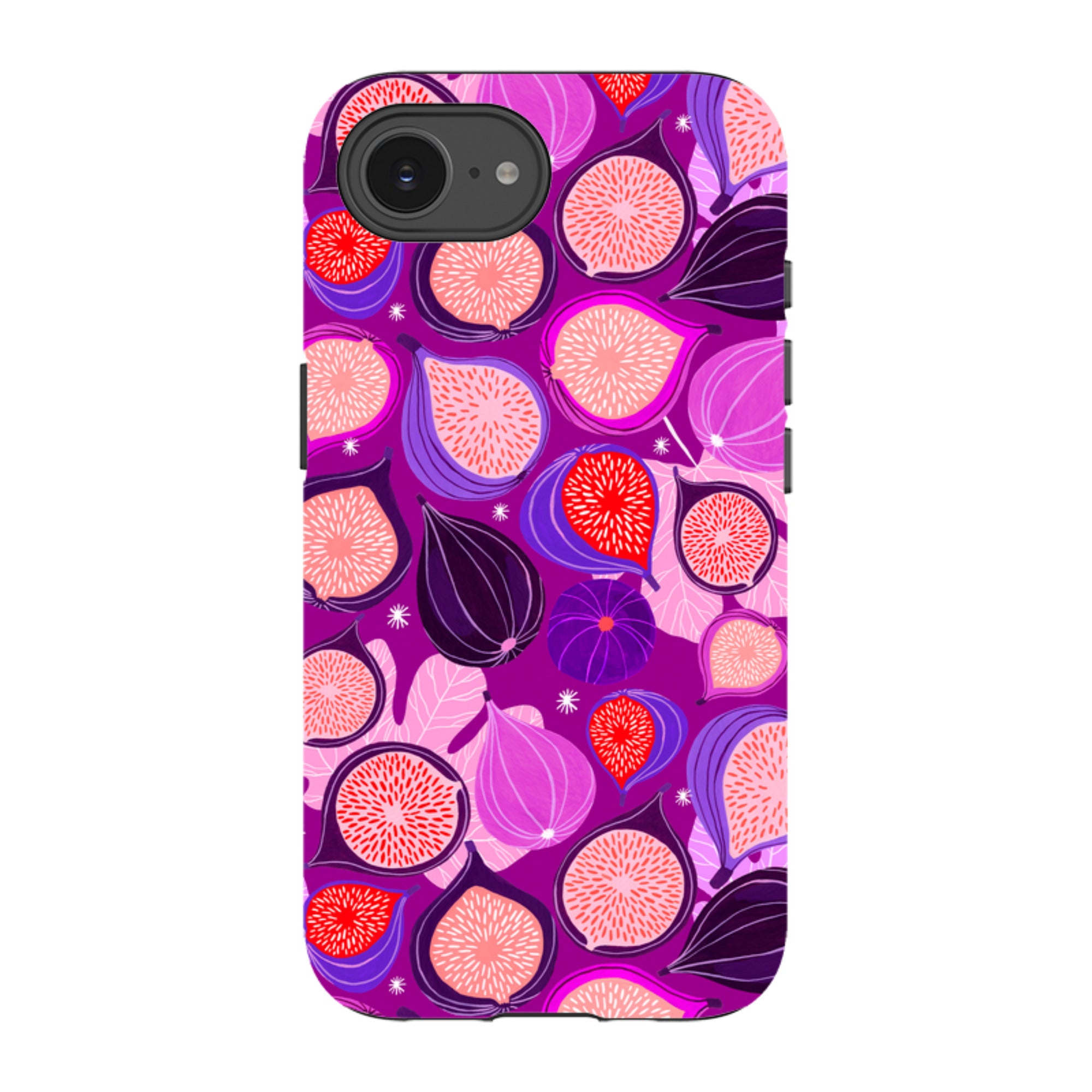 iPhone Tough Case - Ficolino Purple Pattern By Madalina Andronic