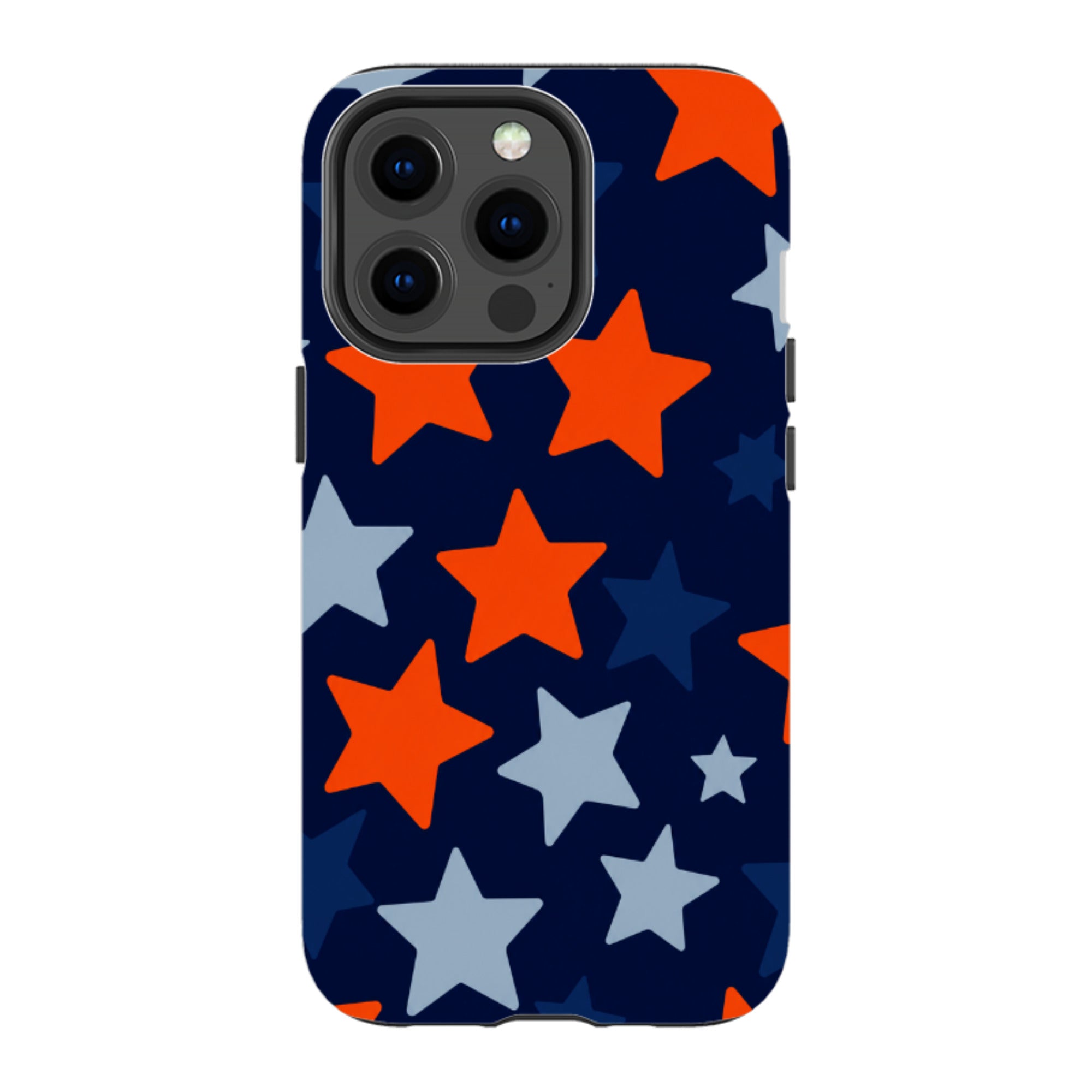 iPhone Tough Case - Navy Blue & Orange Star