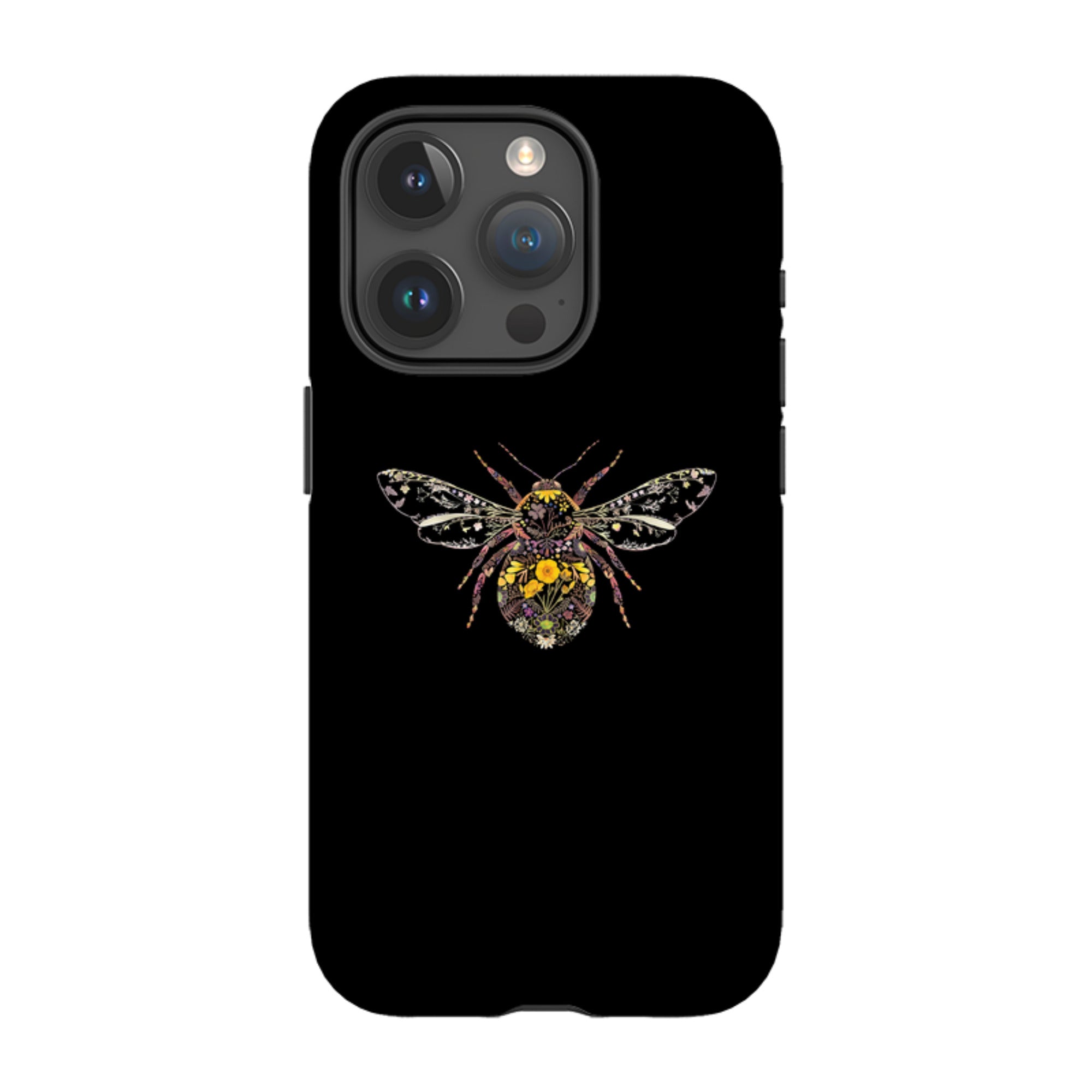 iPhone MagSafe Tough Case -  Floral Bumble Bee By Helen Ahpornsiri