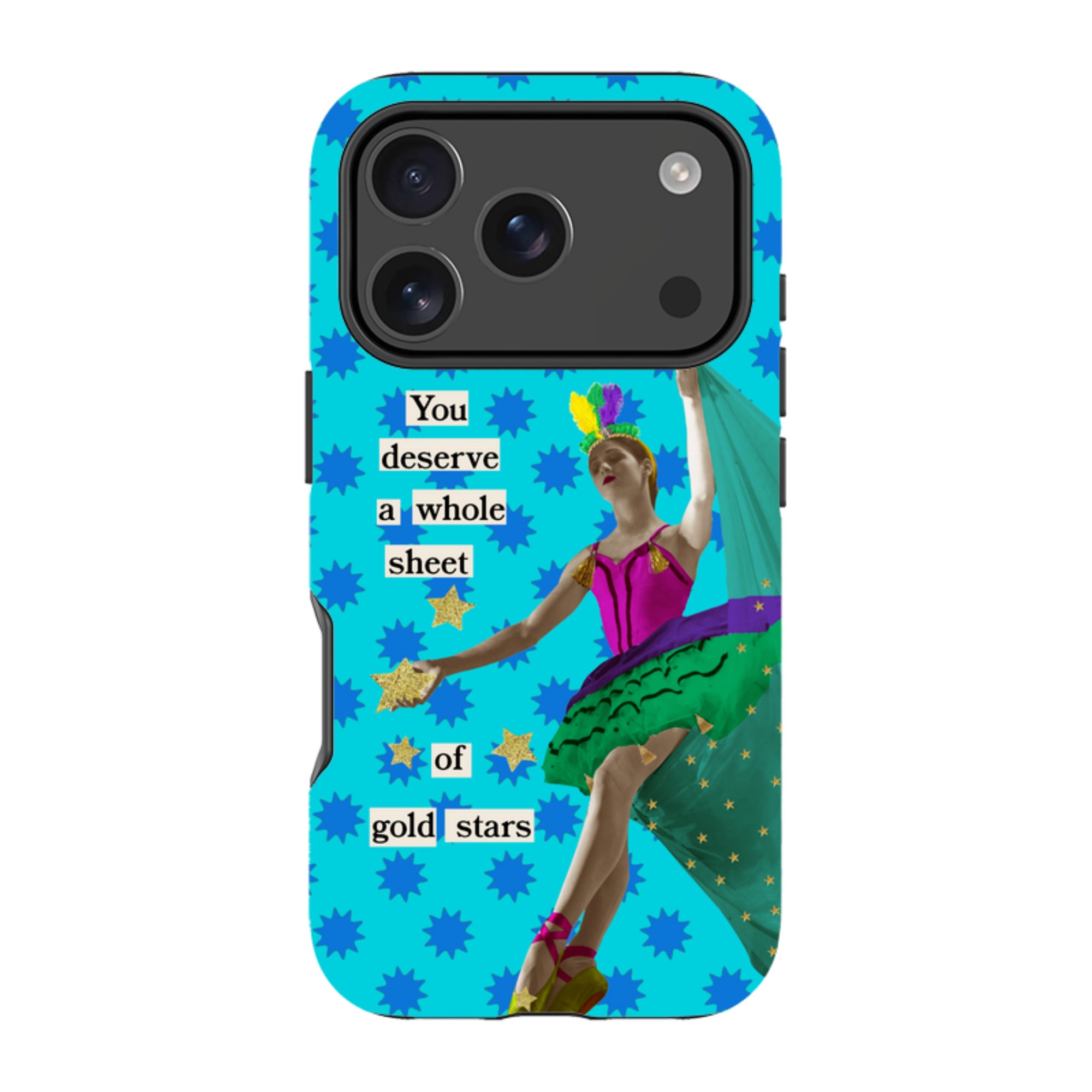 iPhone Tough Case - Gold Stars By Clare Jordan