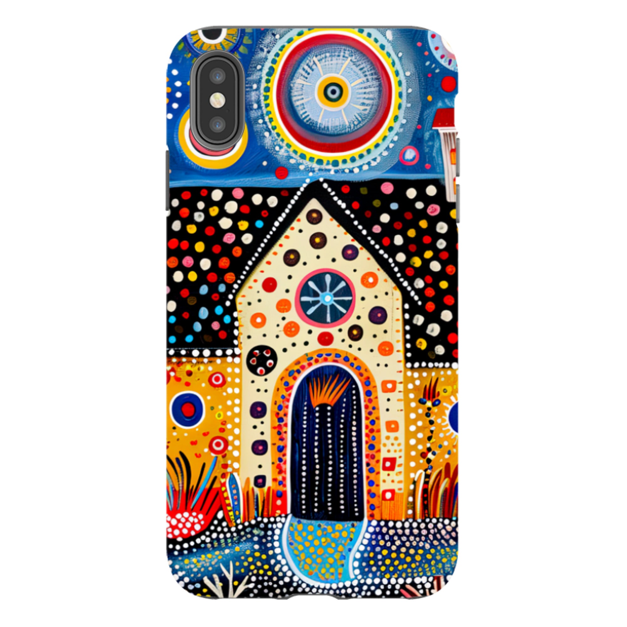 iPhone Case - Folk Art House IX