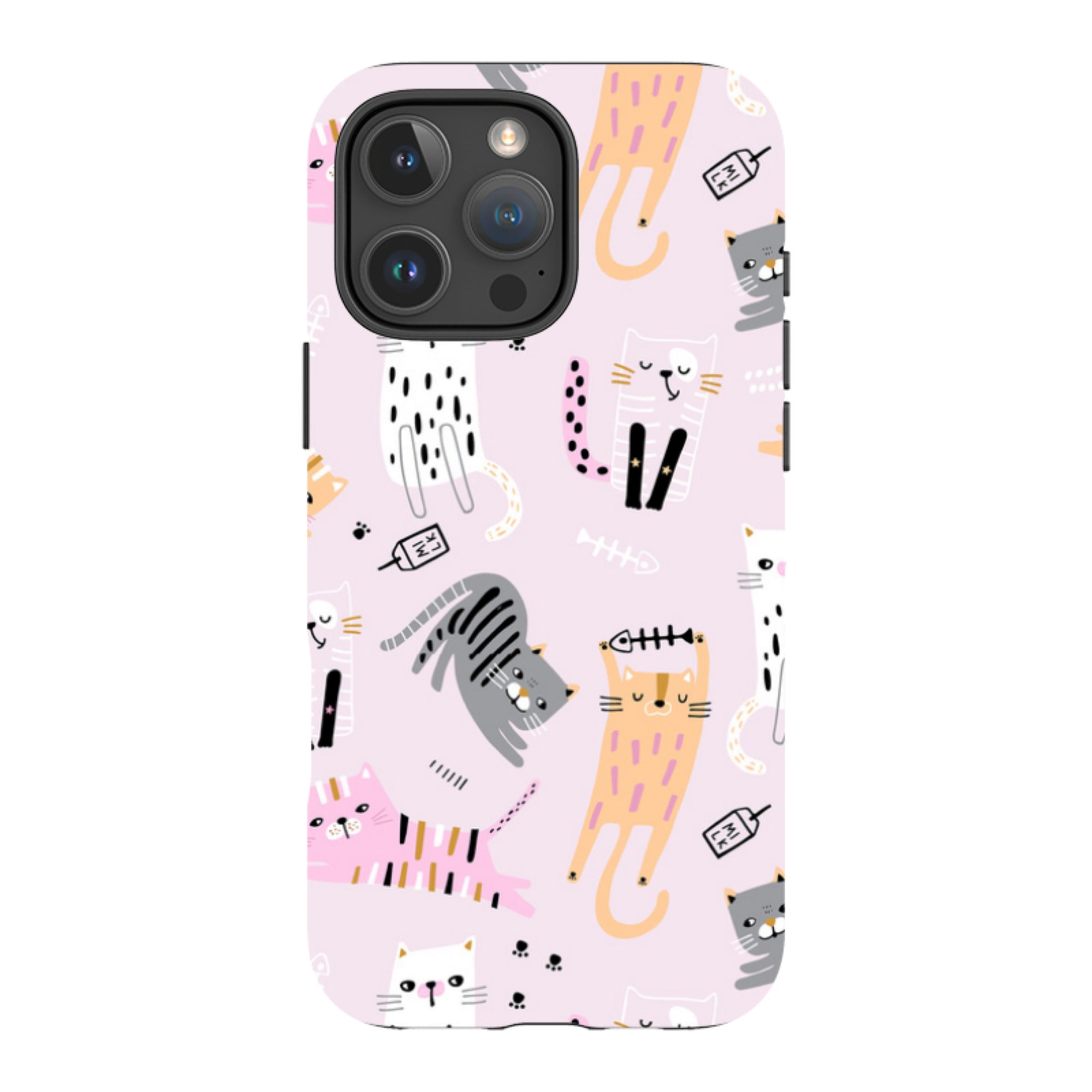 iPhone Tough Case - Cat And Bone Pink