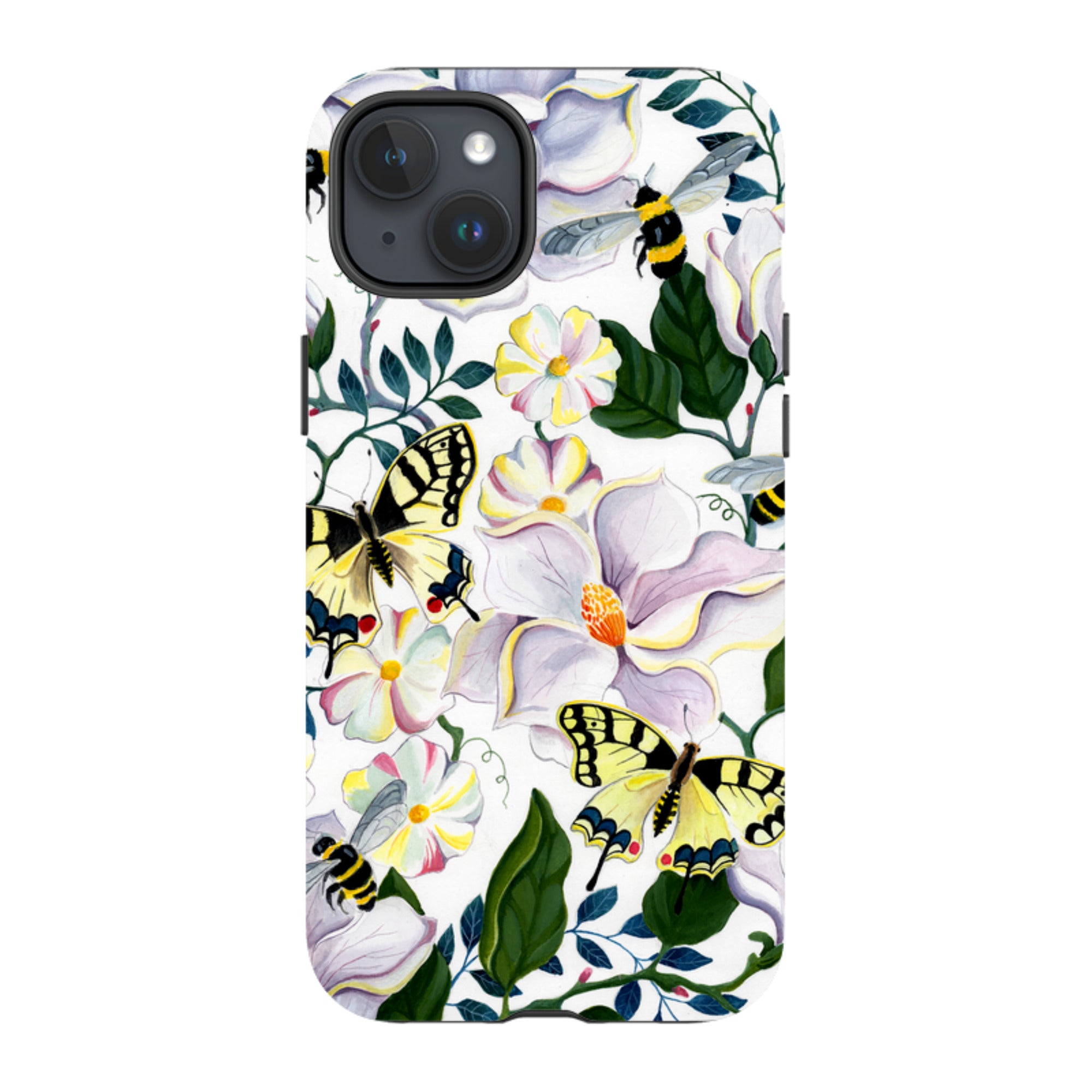 iPhone Tough Case - Bees And Magnolia By Bex Parkin