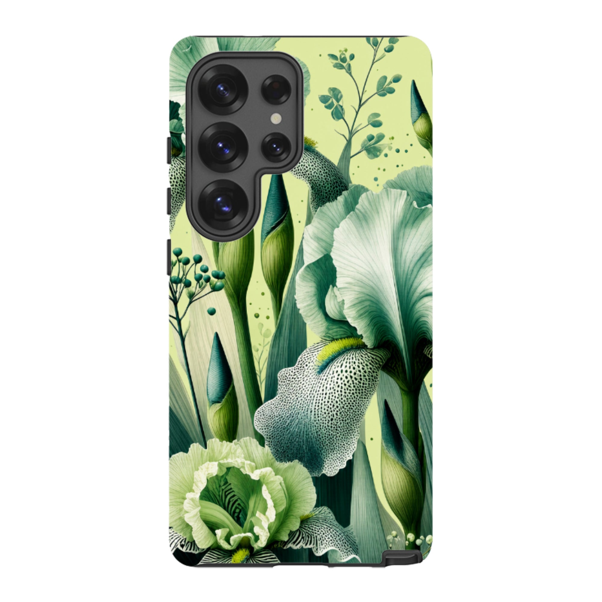 Samsung Tough Case - Sage Green Iris Floral