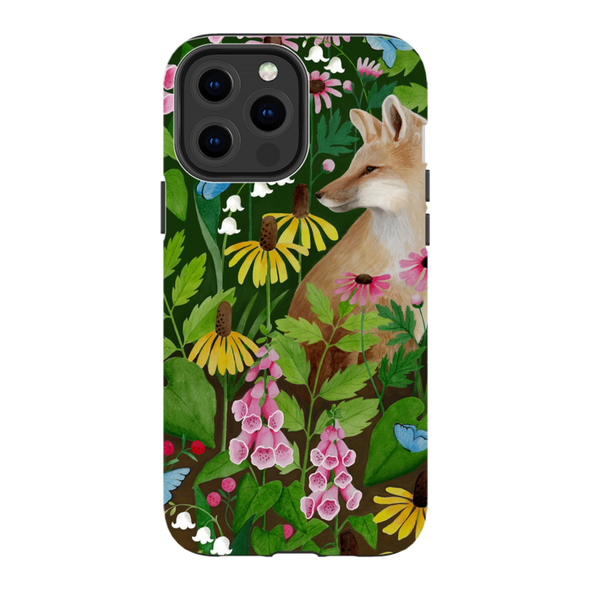 iPhone Tough Case - Fox And Foxgloves By Bex Parkin