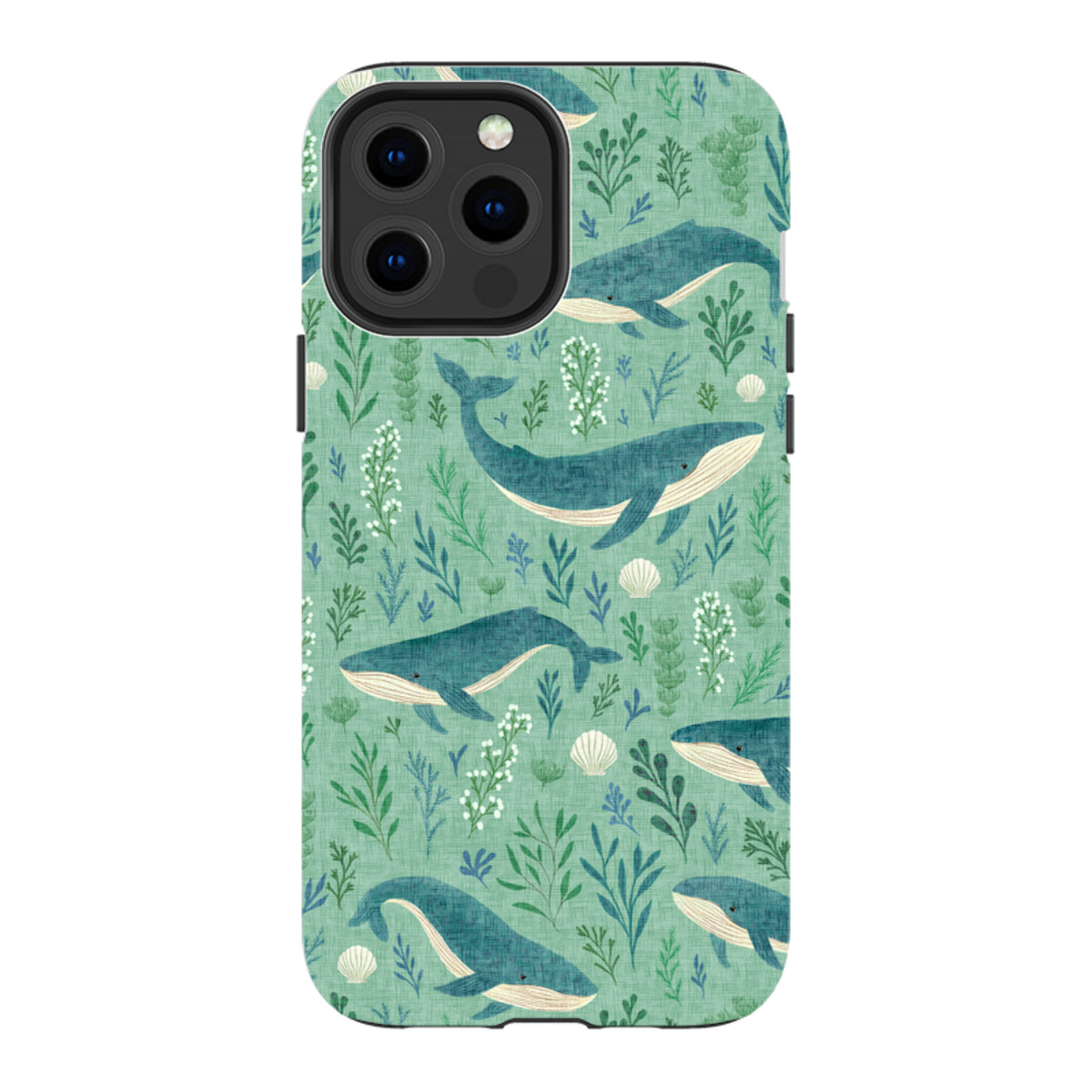 iPhone Tough Case - Whale garden blue By Katherine Quinn