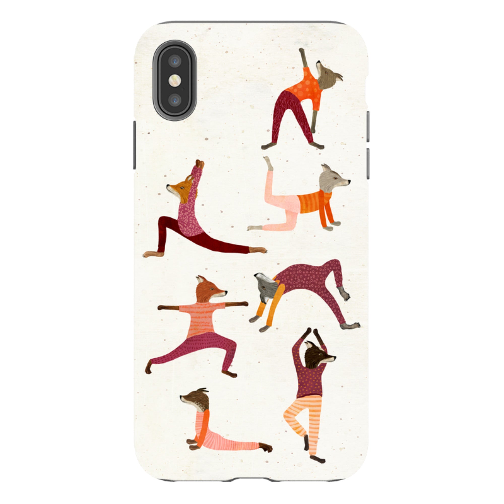 iPhone Tough Case - Fox Yoga By Katherine Quinn