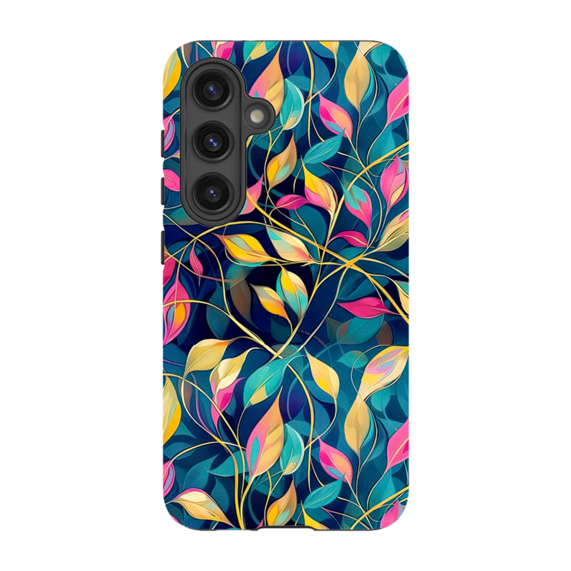 Samsung Tough Case - Pink and Teal Leaves