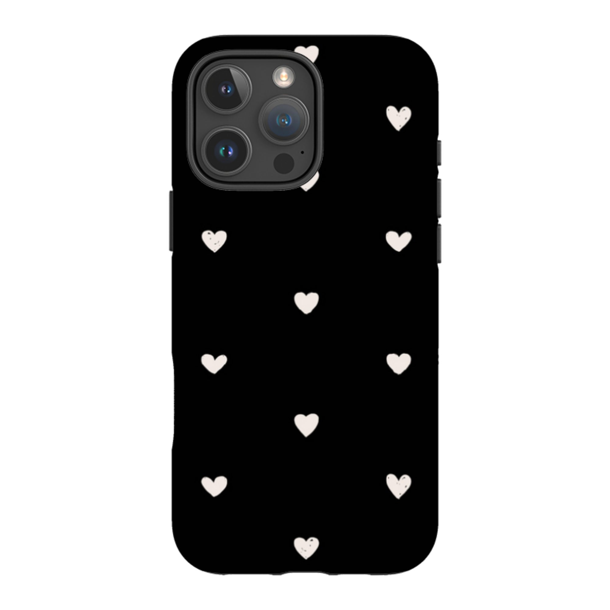 iPhone Tough Case - Hearts Black